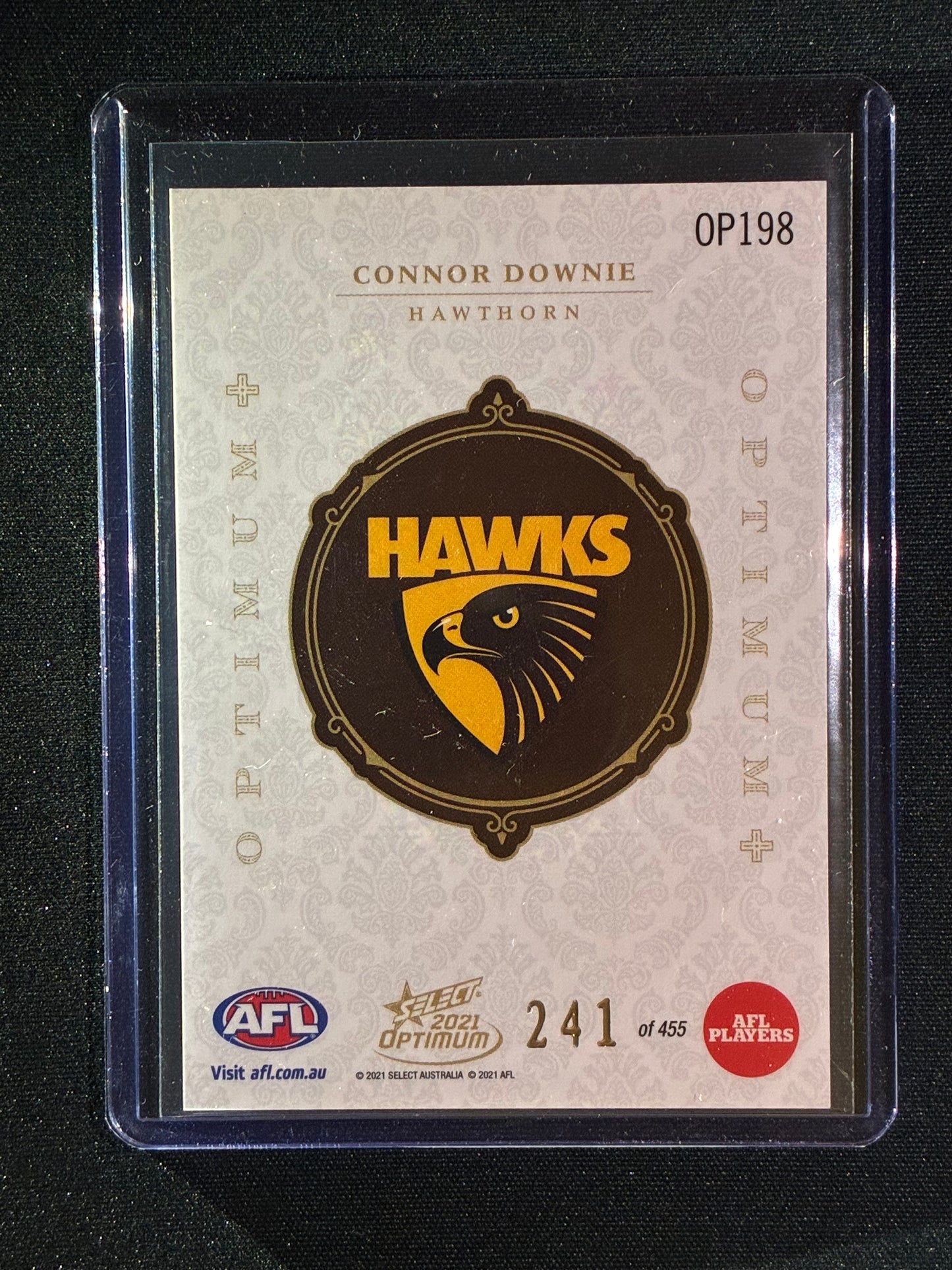 2021 Optimum CONNOR DOWNIE Rookie Optimum+ Plus 241/455