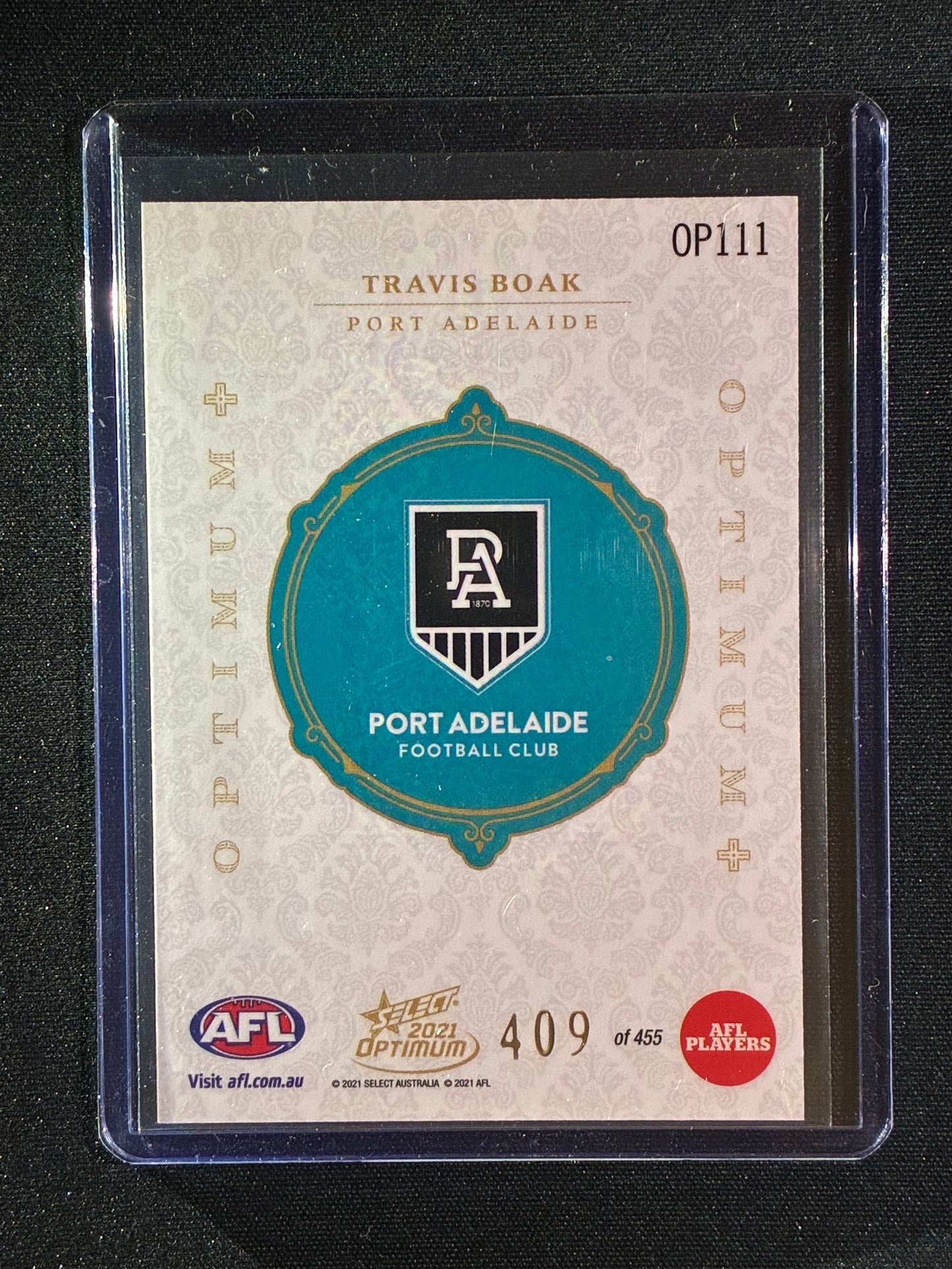 2021 Optimum TRAVIS BOAK Optimum+ Plus 409/455