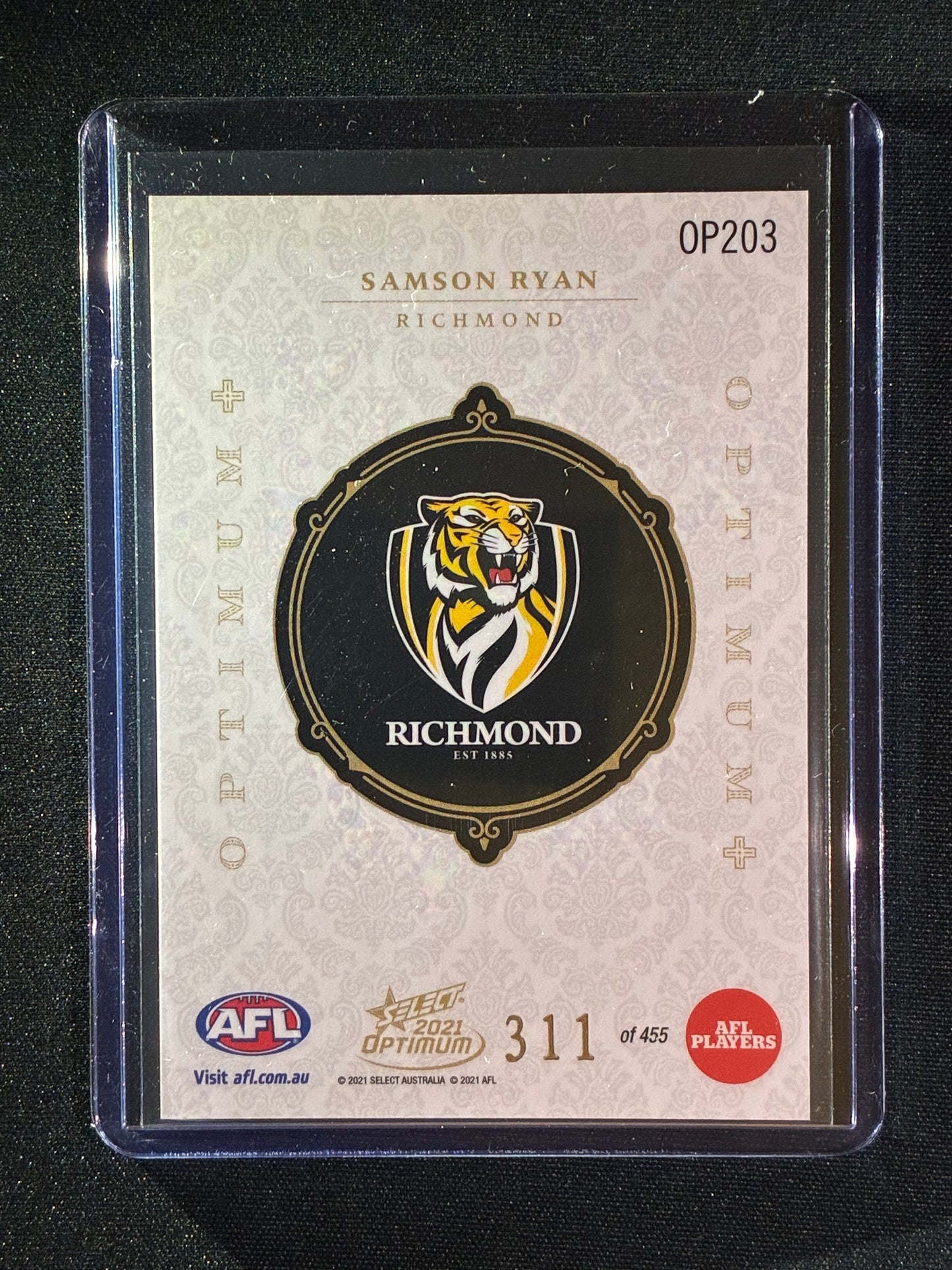 2021 Optimum SAMSON RYAN Rookie Optimum+ Plus 311/455