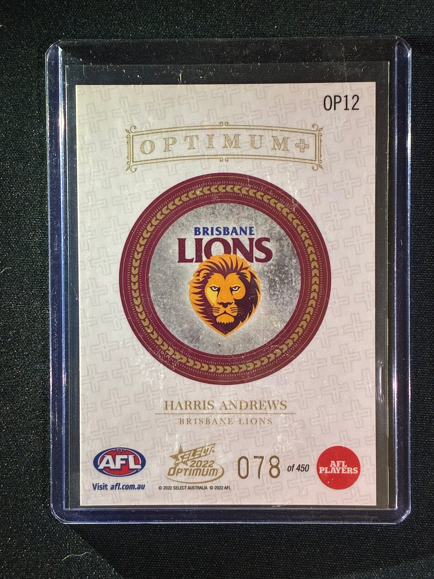 2022 Optimum HARRIS ANDREWS Optimum+ Plus 78/450