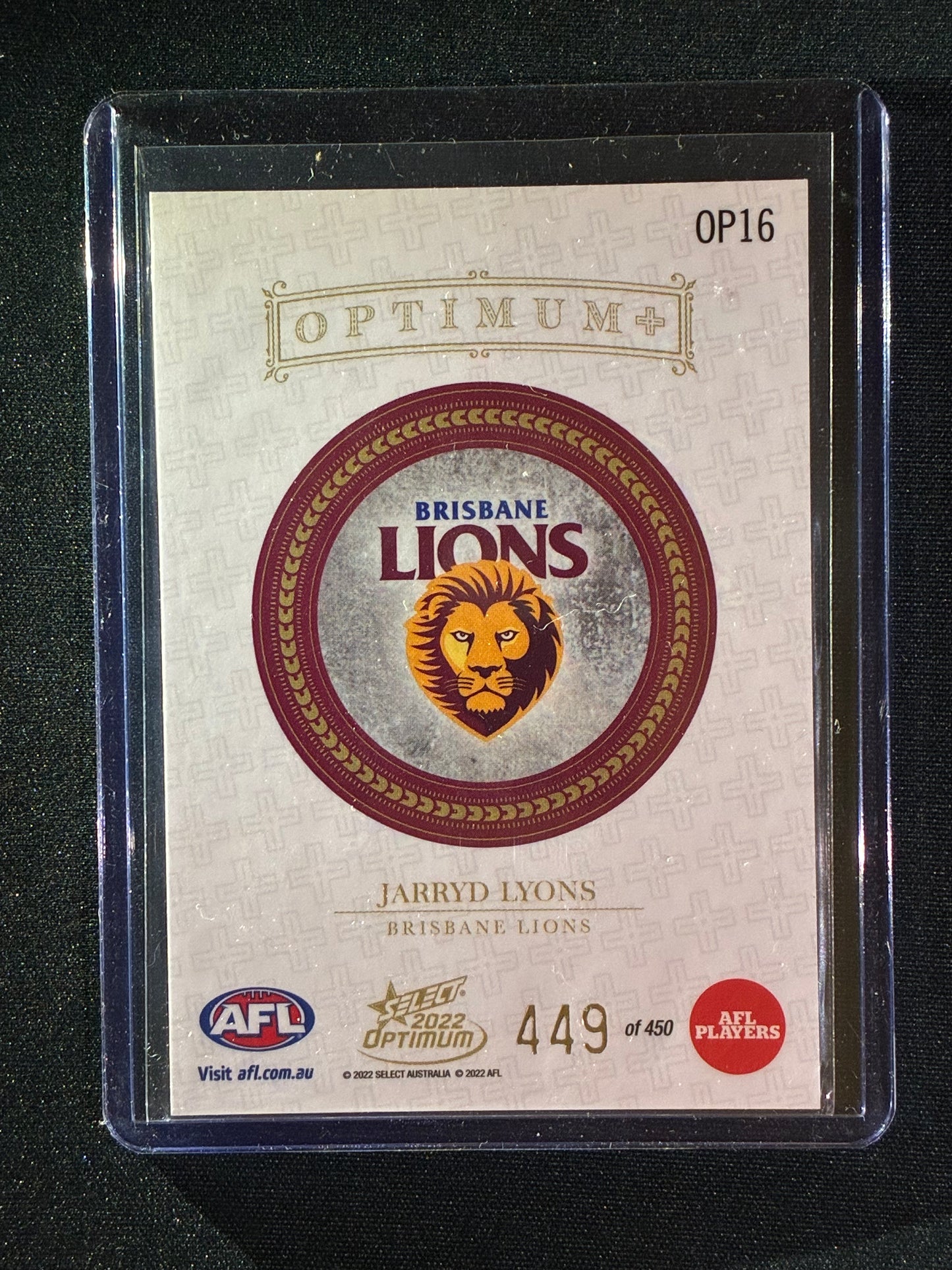 2022 Optimum JARRYD LYONS Optimum+ Plus 449/450