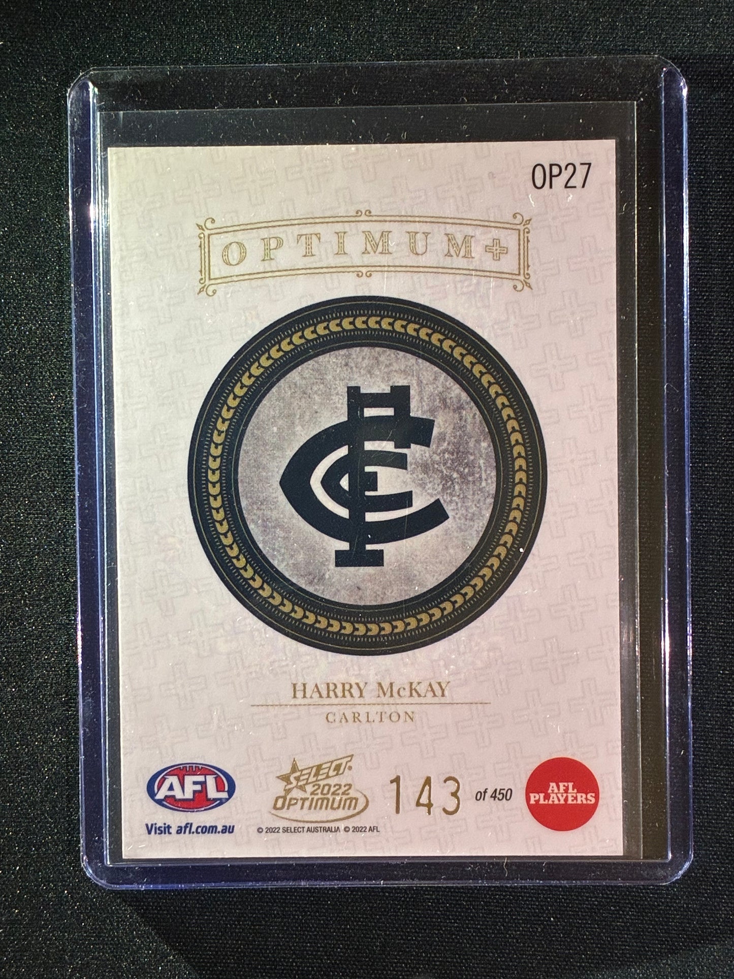 2022 Optimum HARRY MCKAY Optimum+ Plus 143/450