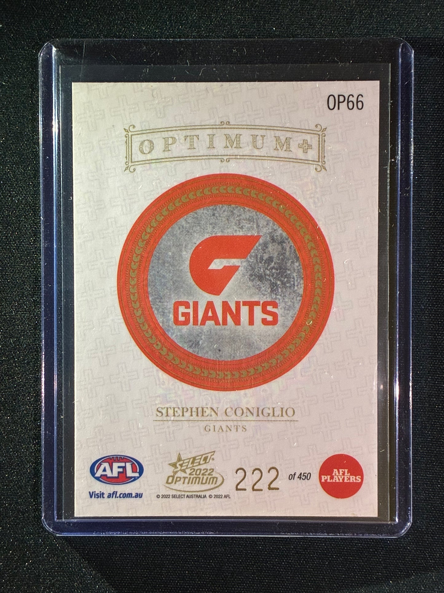 2022 Optimum STEPHEN CONIGLIO Optimum+ Plus 222/450