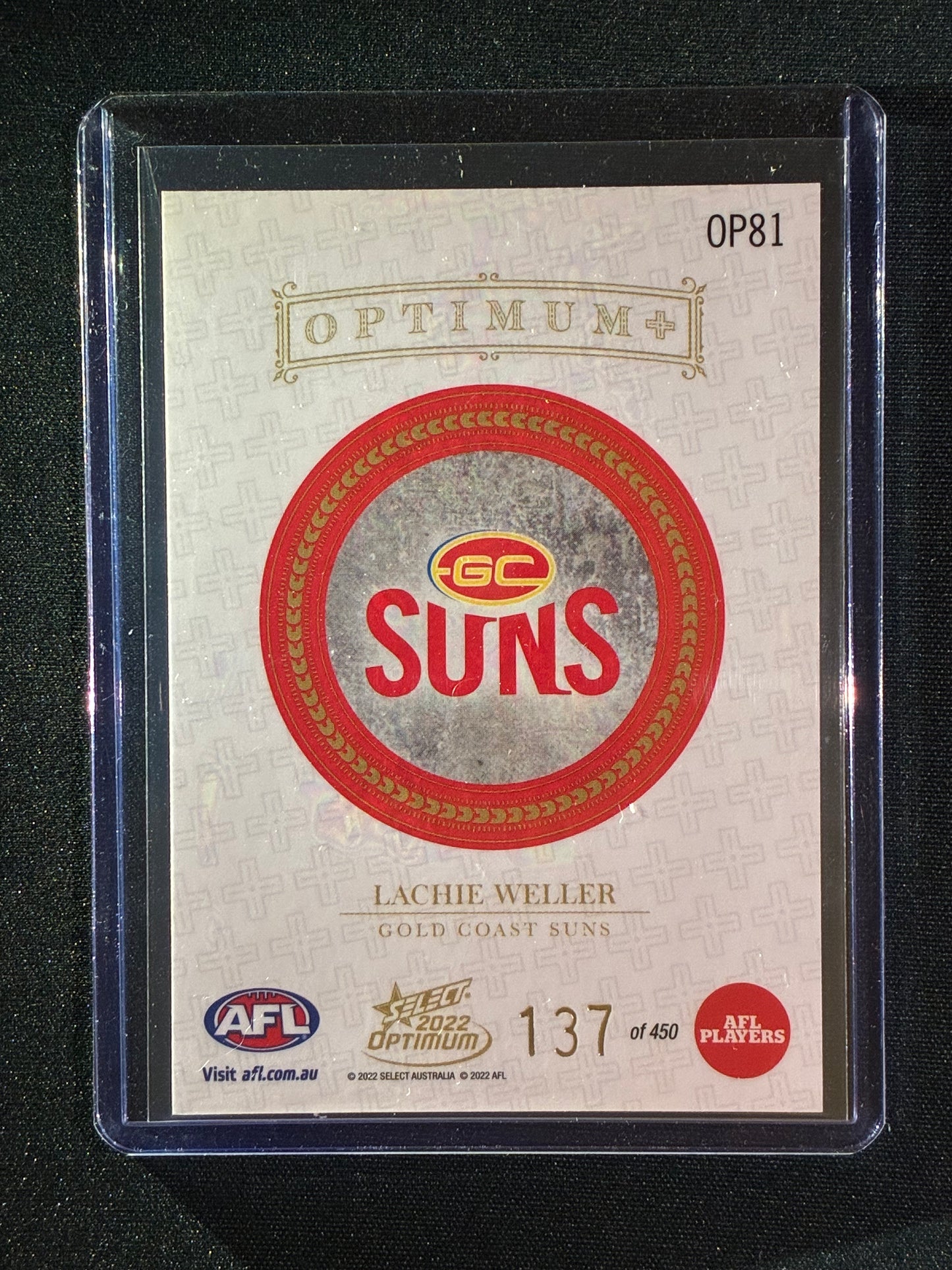 2022 Optimum LACHIE WELLER Optimum+ Plus 137/450