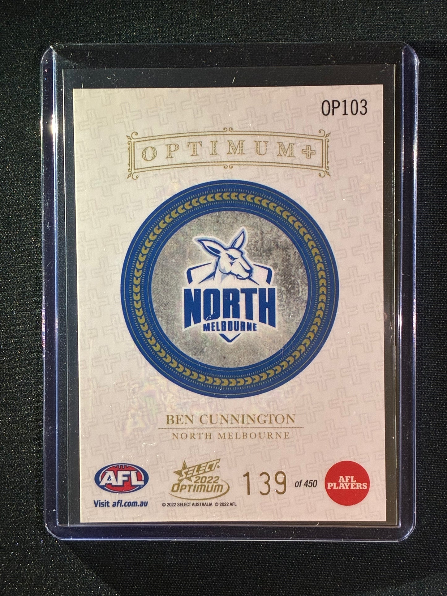 2022 Optimum BEN CUNNINGTON Optimum+ Plus 139/450