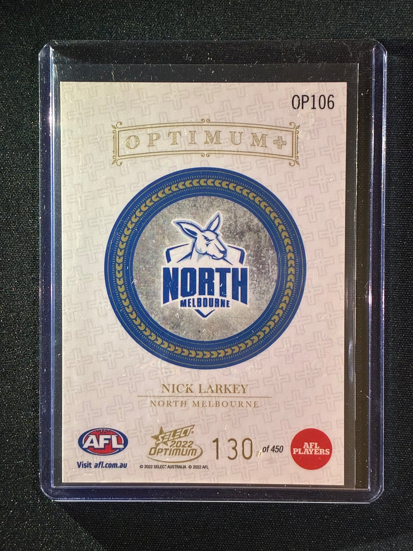 2022 Optimum NICK LARKEY Optimum+ Plus 130/450