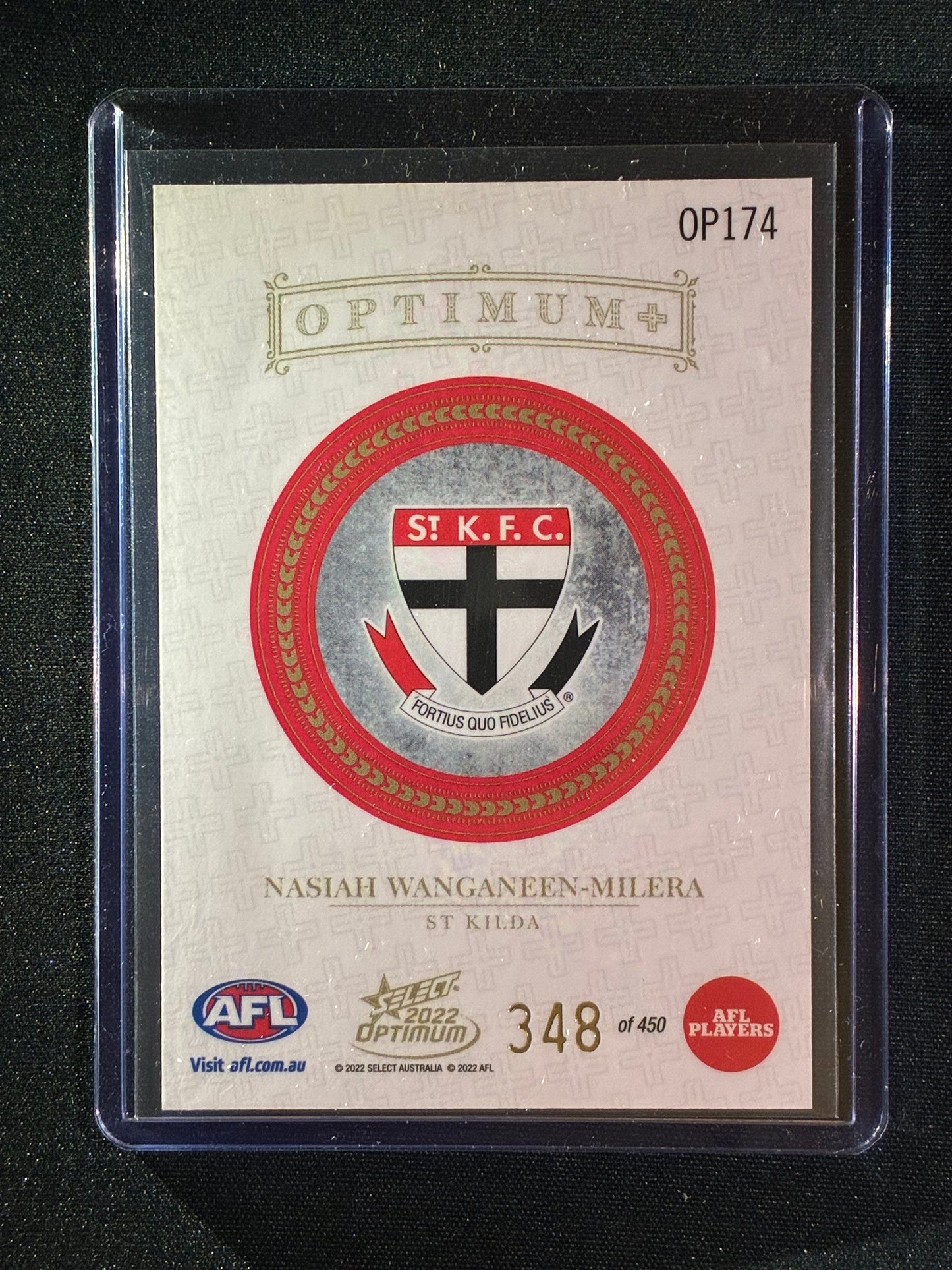 2022 Optimum NASIAH WANGANEEN-MILERA Rookie Optimum+ Plus 348/450
