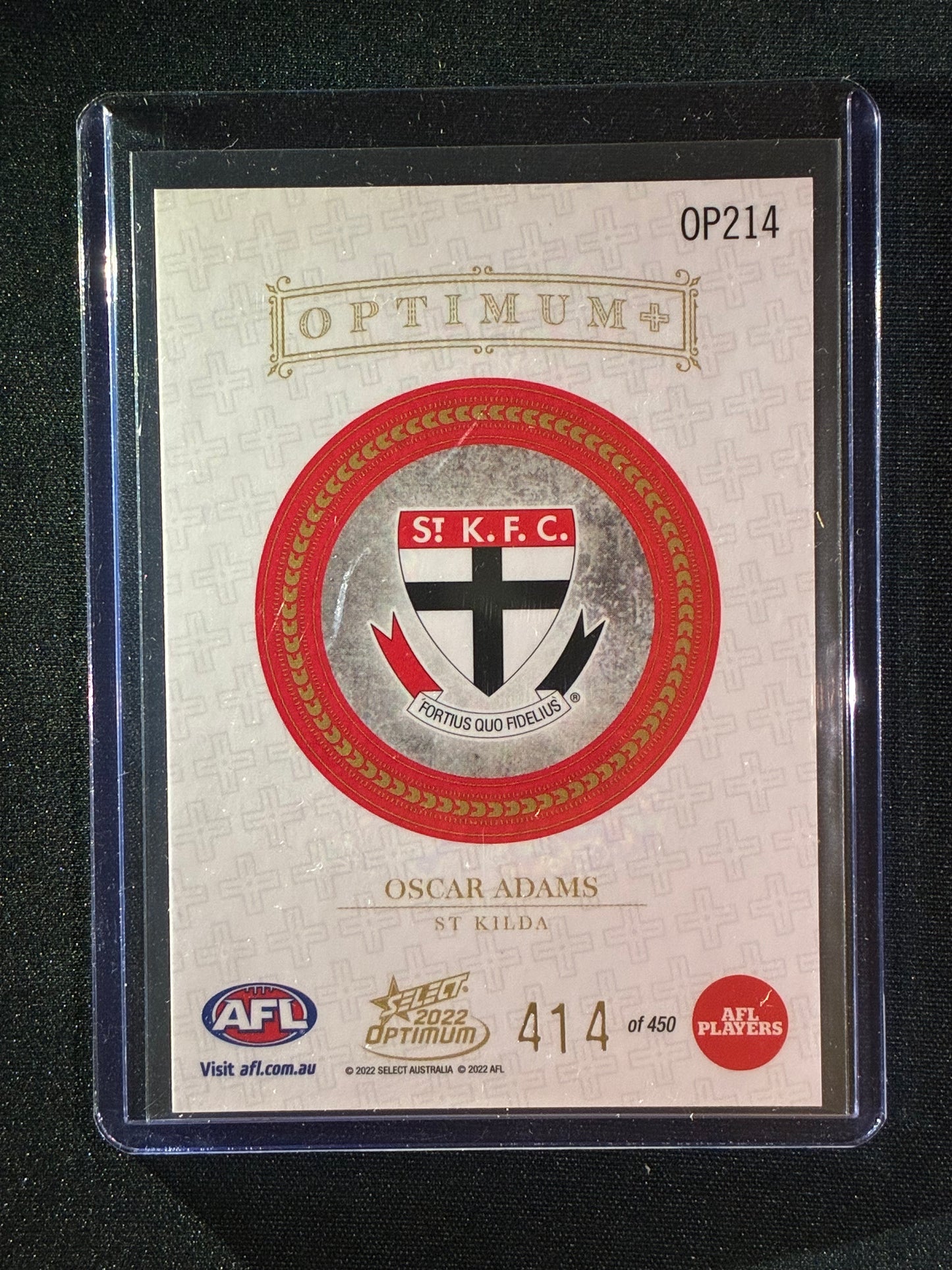 2022 Optimum OSCAR ADAMS Rookie Optimum+ Plus 414/450