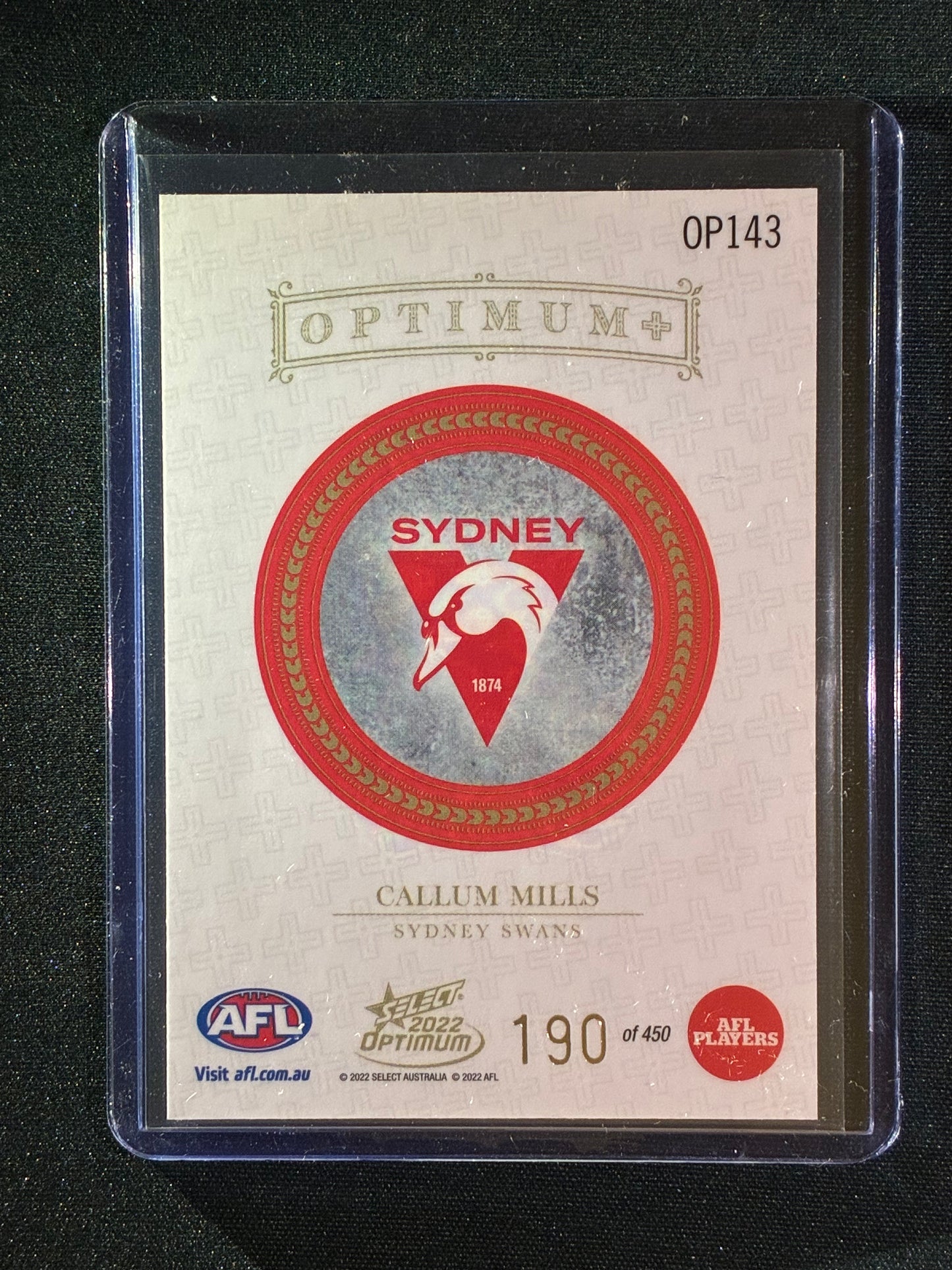 2022 Optimum CALLUM MILLS Optimum+ Plus 190/450