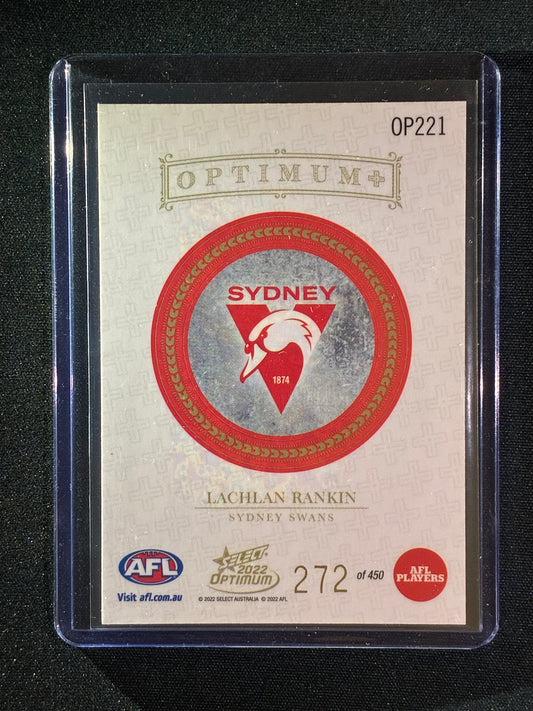 2022 Optimum LACHLAN RANKIN Rookie Optimum+ Plus 272/450