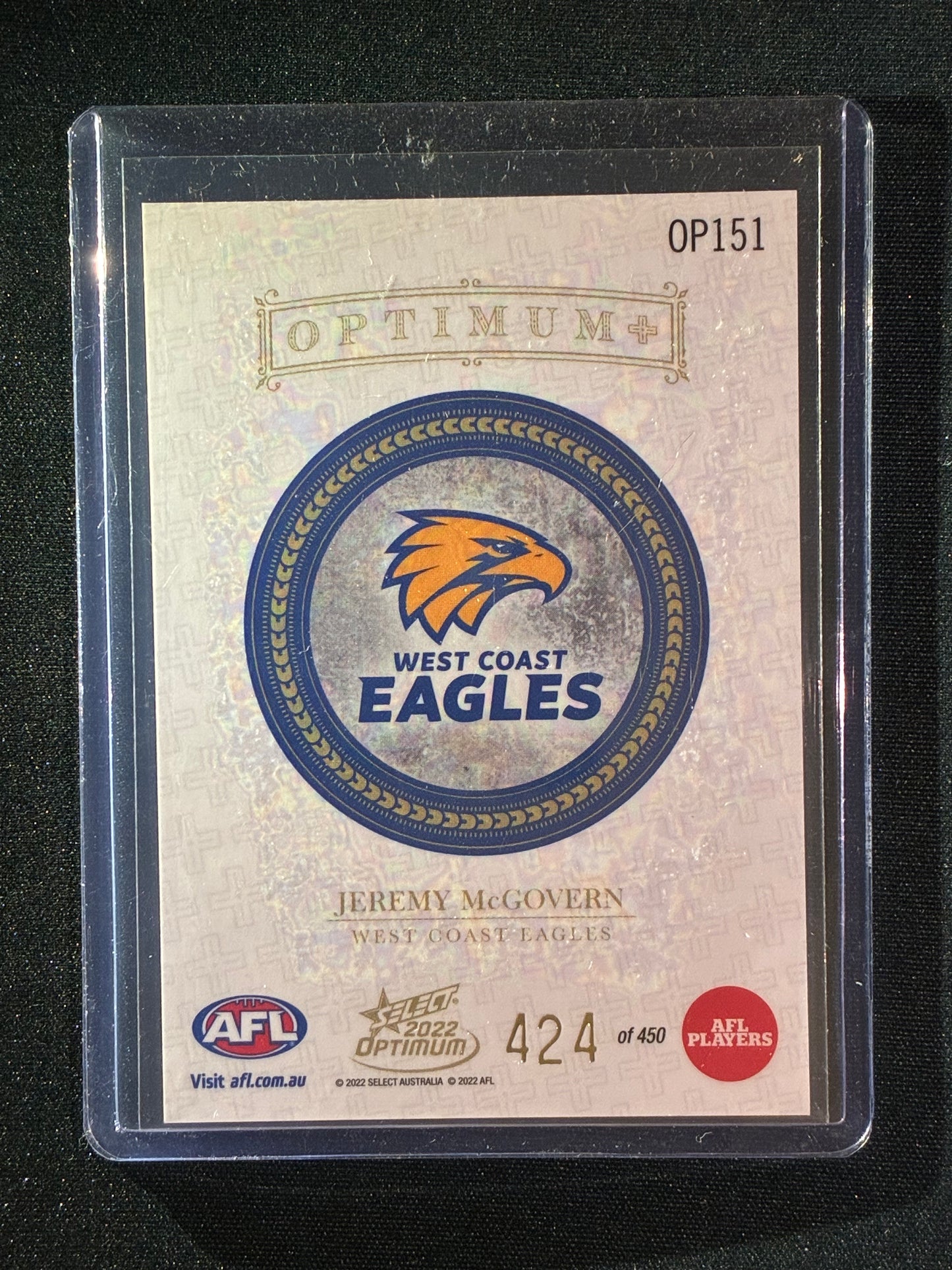 2022 Optimum JEREMY MCGOVERN Optimum+ Plus 424/450