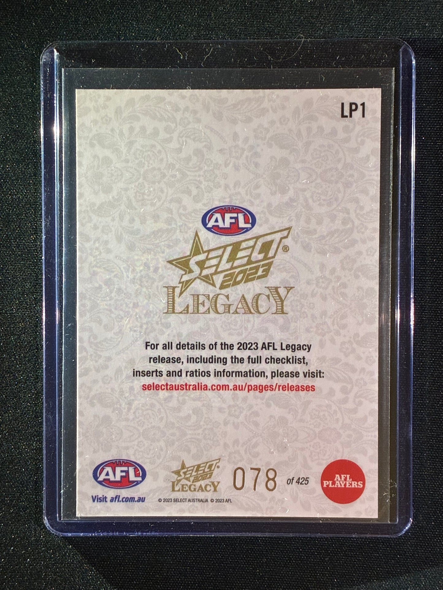 2023 Legacy CHECKLIST HEADER Legacy Plus 78/425