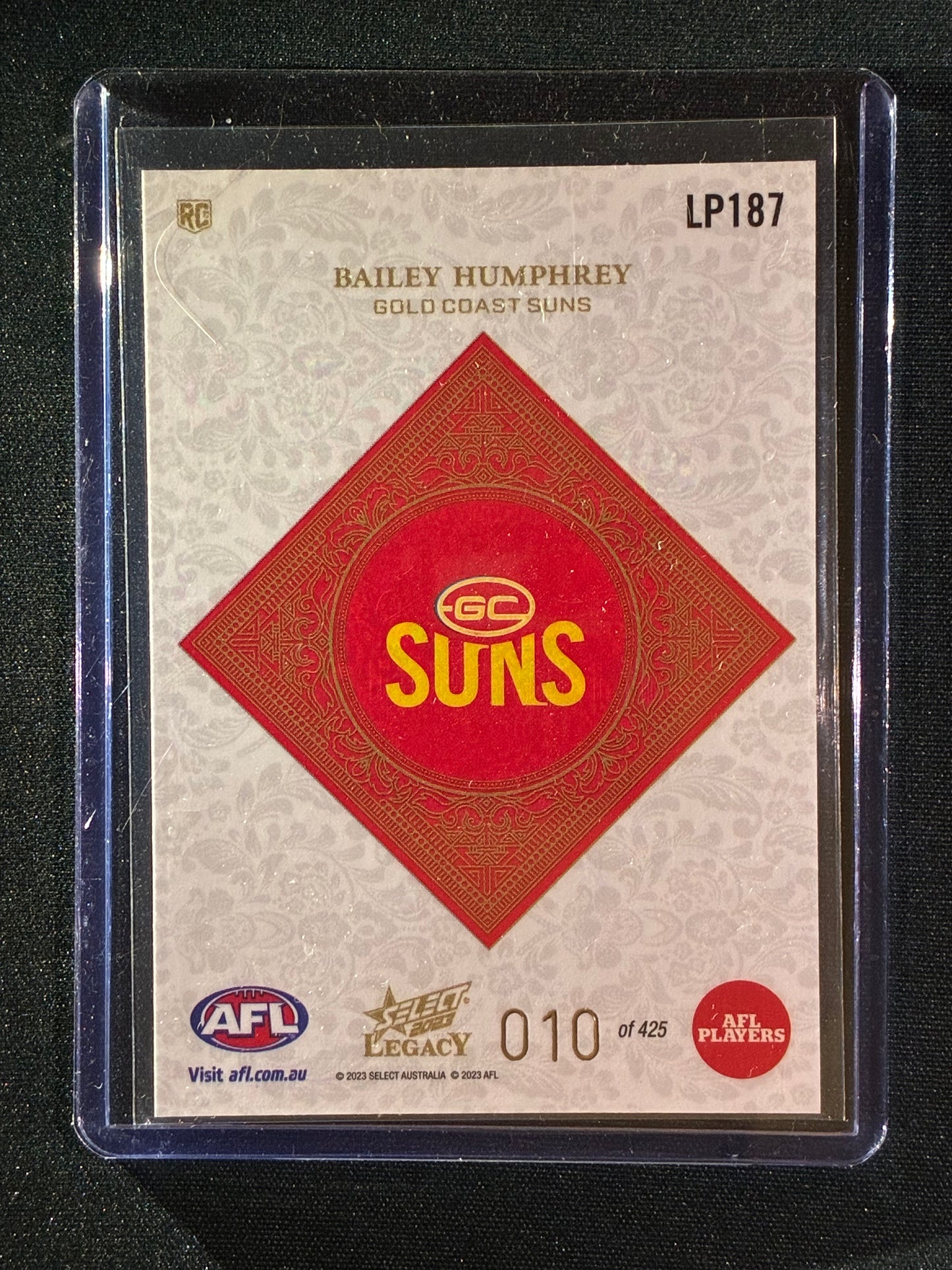 2023 Legacy BAILEY HUMPHREY Rookie Legacy Plus 10/425