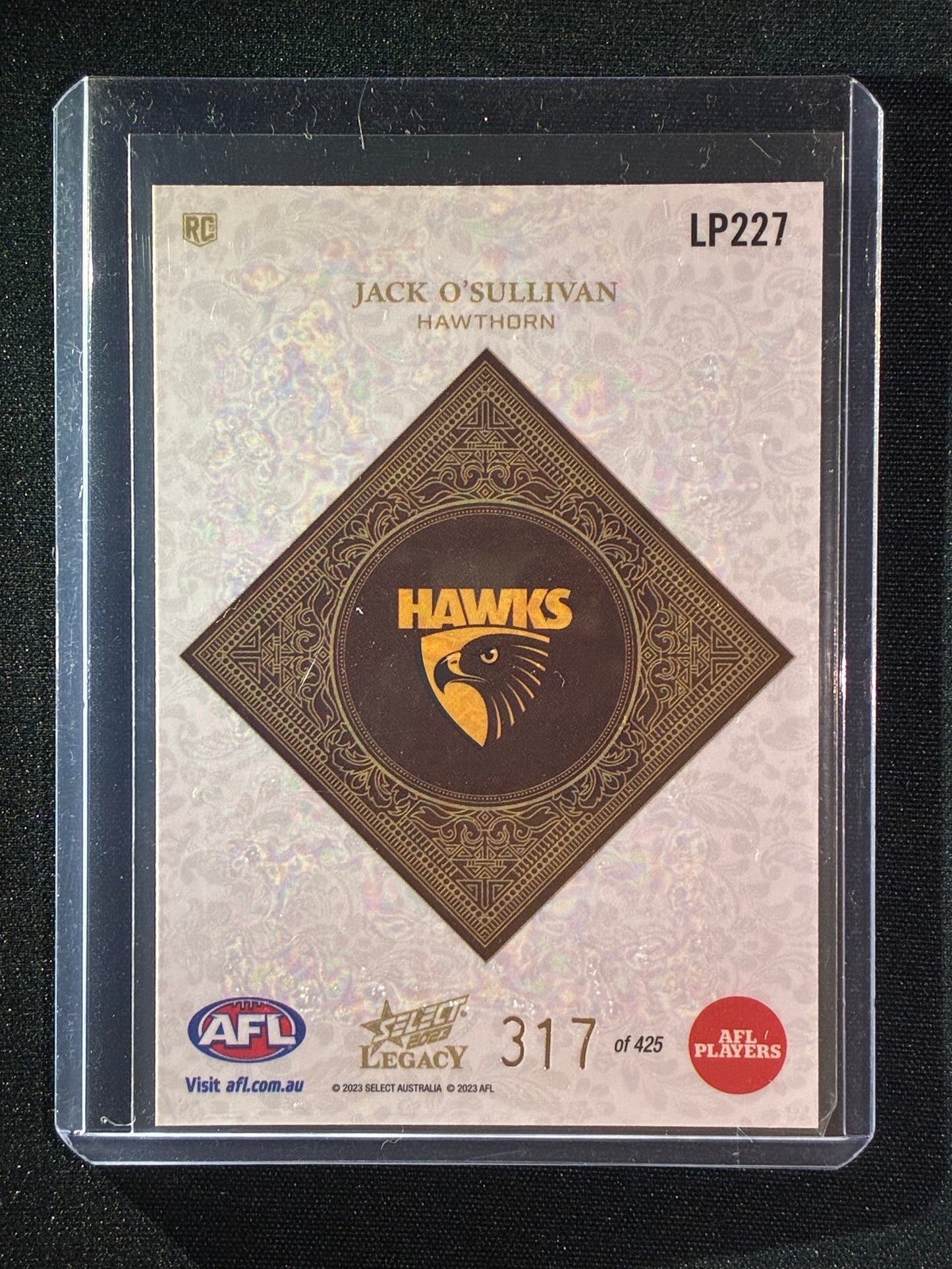 2023 Legacy JACK O'SULLIVAN Rookie Legacy Plus 317/425