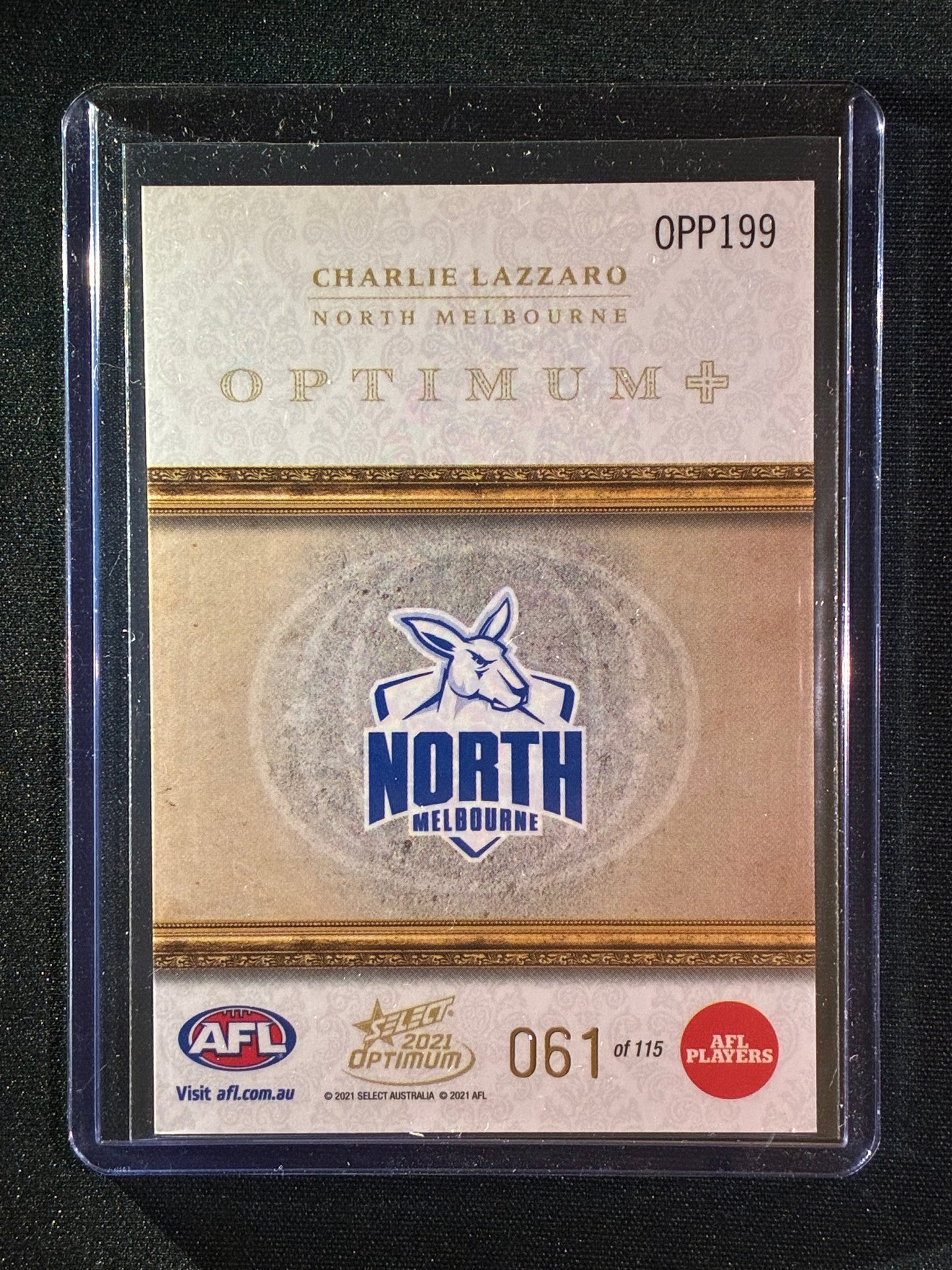 2021 Optimum CHARLIE LAZZARO Rookie Optimum+ Plus Parallel 61/115