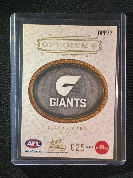 2022 Optimum CALLAN WARD Optimum+ Plus Parallel 25/115