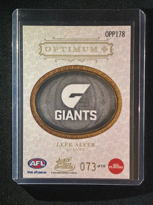 2022 Optimum LEEK ALEER Rookie Optimum+ Plus Parallel 73/115