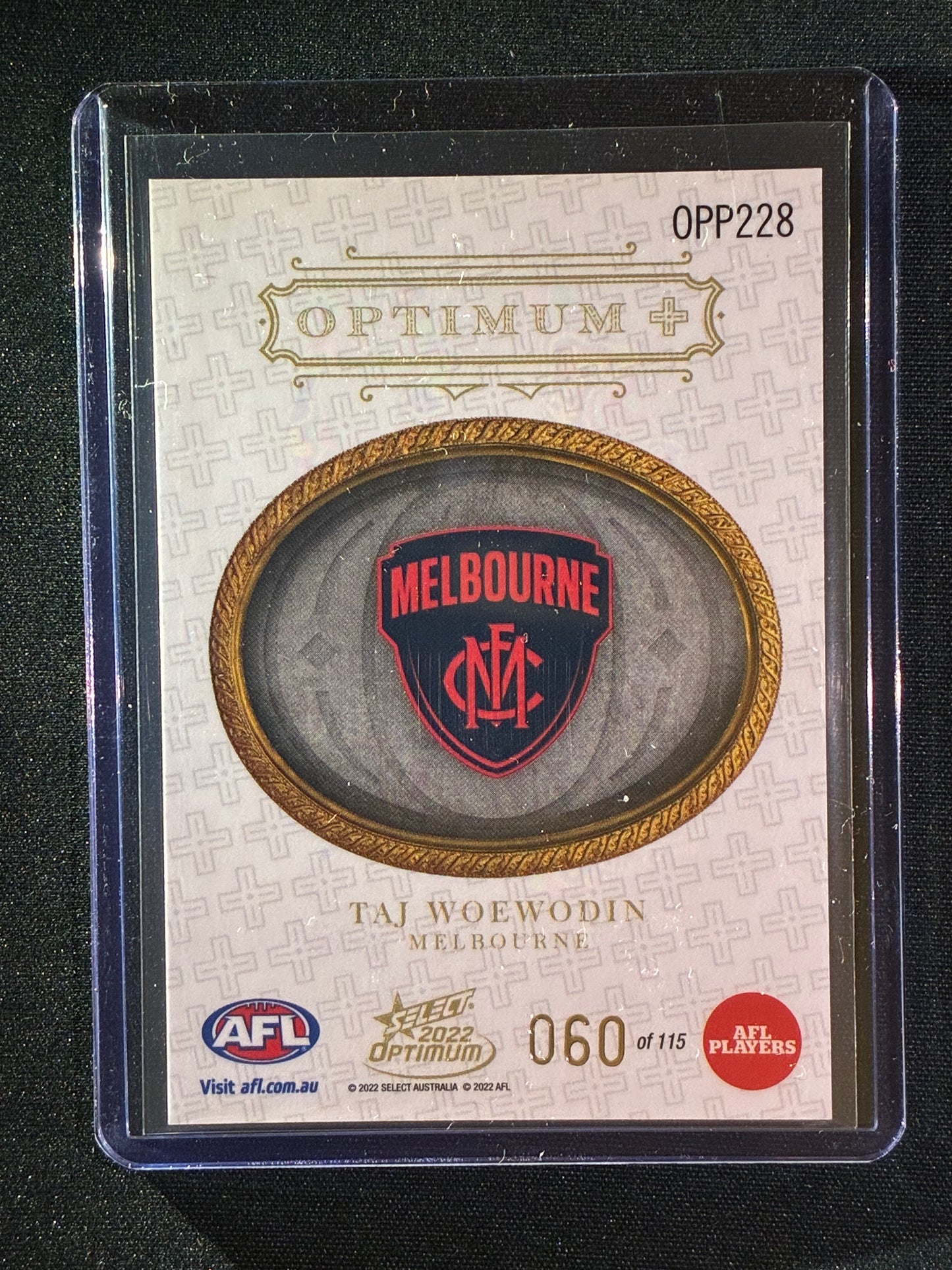 2022 Optimum TAJ WOEWODIN Rookie Optimum+ Plus Parallel 60/115