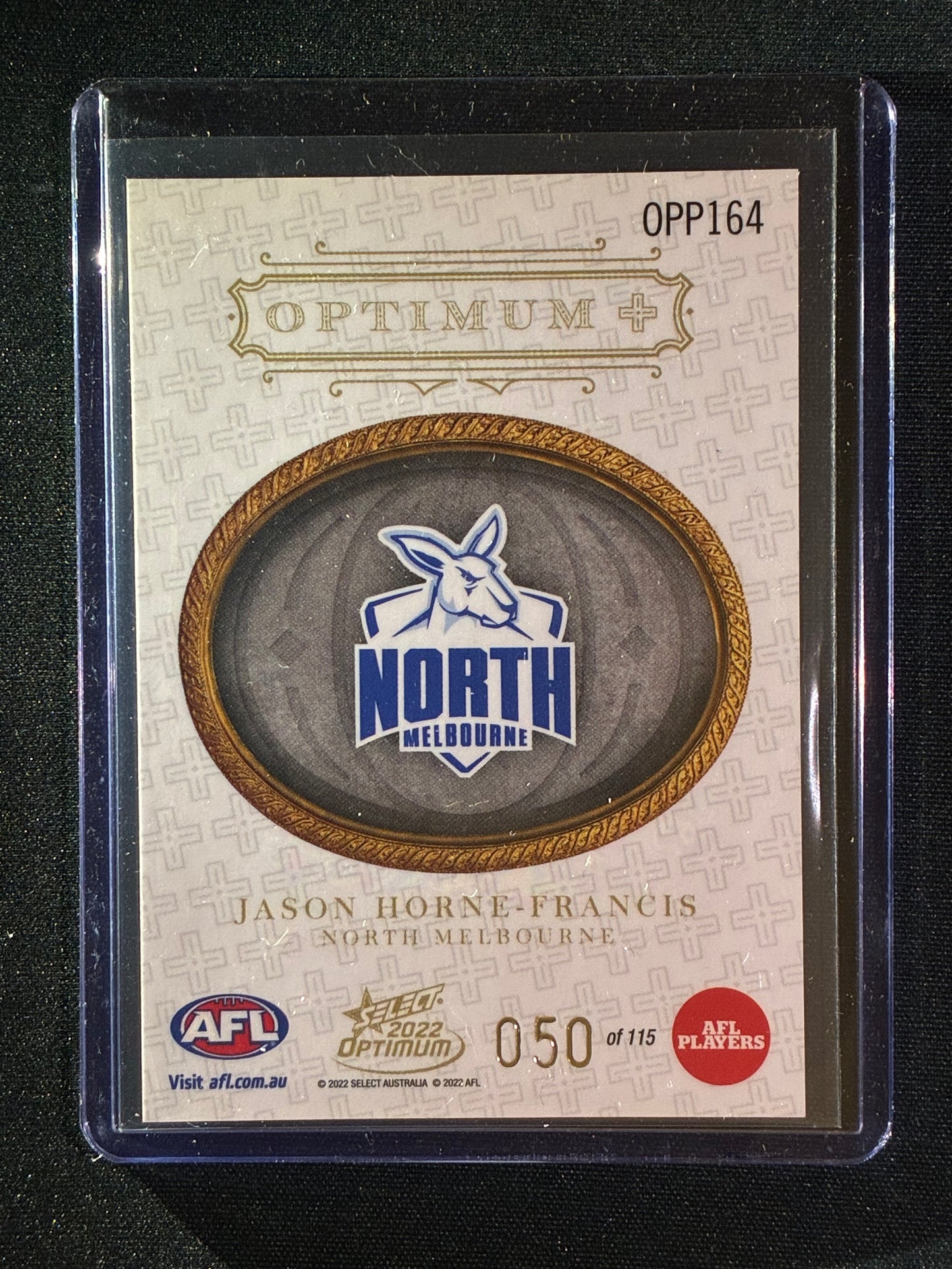 2022 Optimum JASON HORNE-FRANCIS Rookie Optimum+ Plus Parallel 50/115