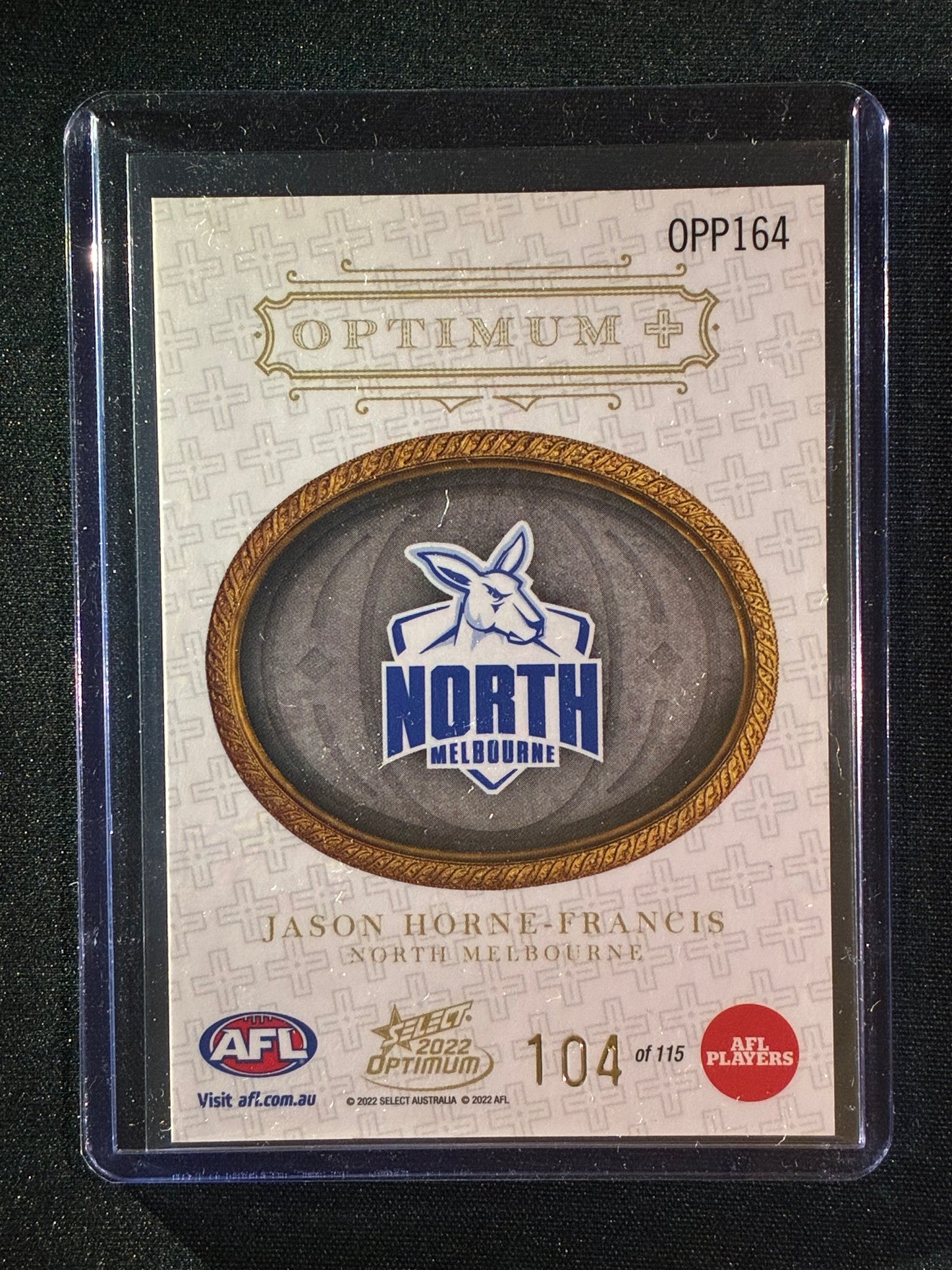 2022 Optimum JASON HORNE-FRANCIS Rookie Optimum+ Plus Parallel 104/115
