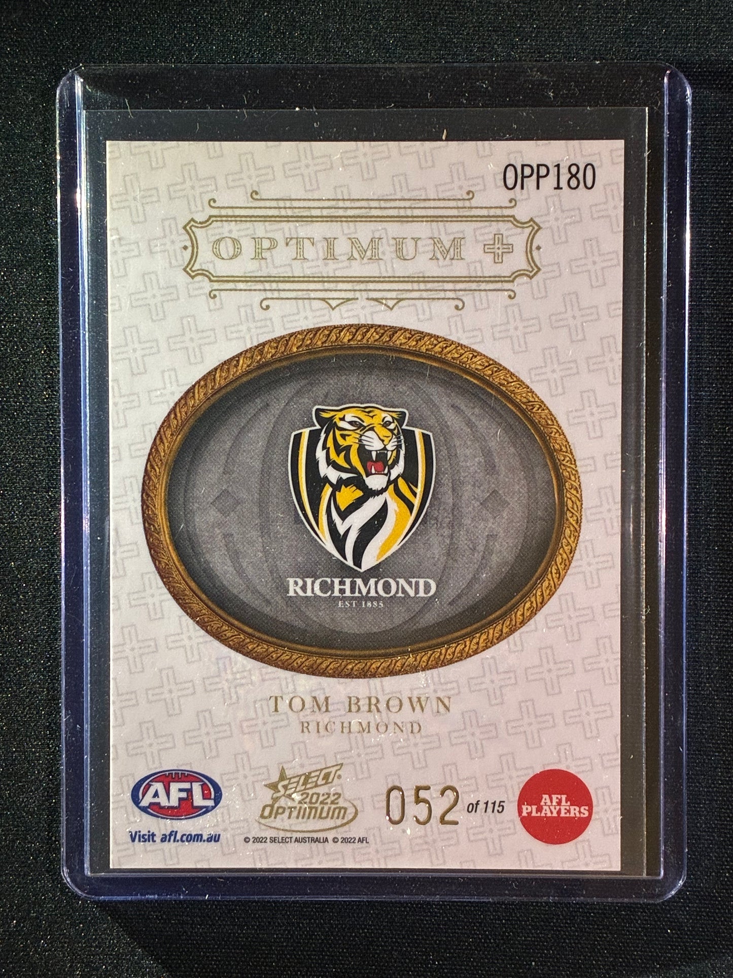 2022 Optimum TOM BROWN Rookie Optimum+ Plus Parallel 52/115