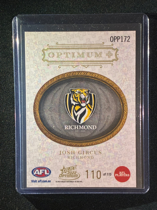 2022 Optimum JOSH GIBCUS Rookie Optimum+ Plus Parallel 110/115