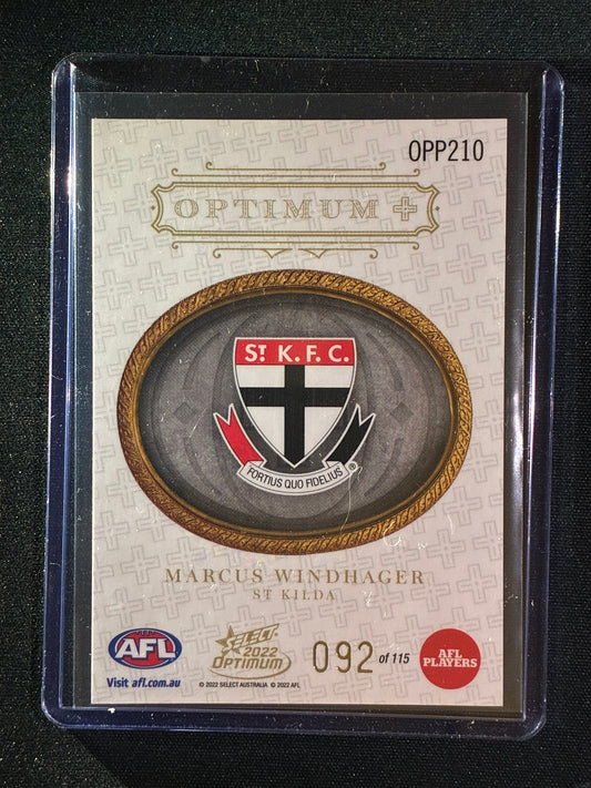 2022 Optimum MARCUS WINDHAGER Rookie Optimum+ Plus Parallel 92/115