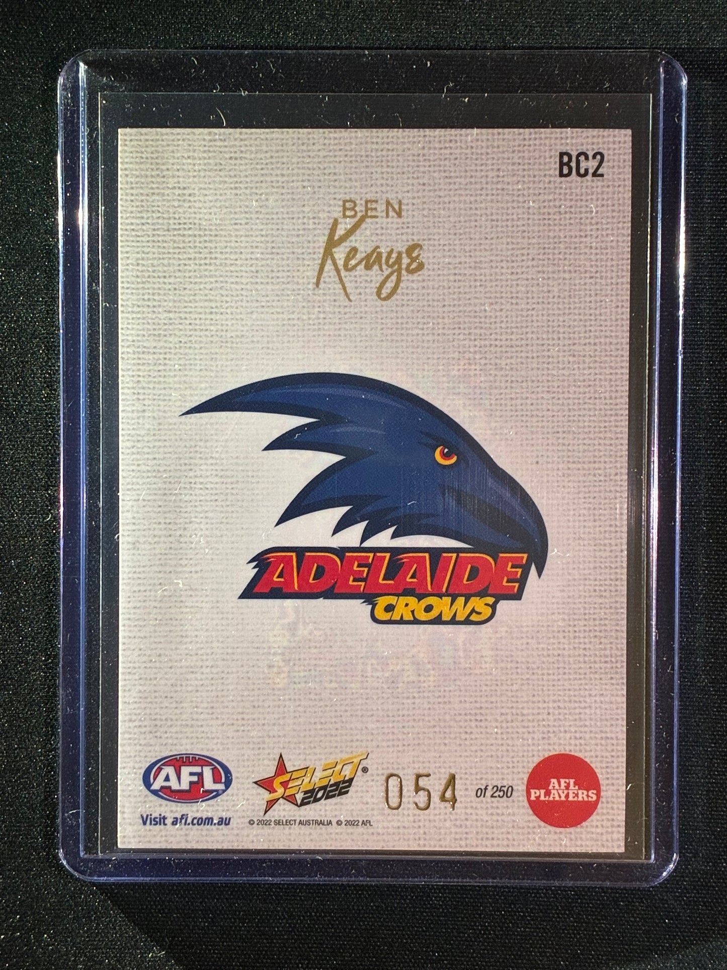 2022 Footy Stars BEN KEAYS Blank Canvas 54/250