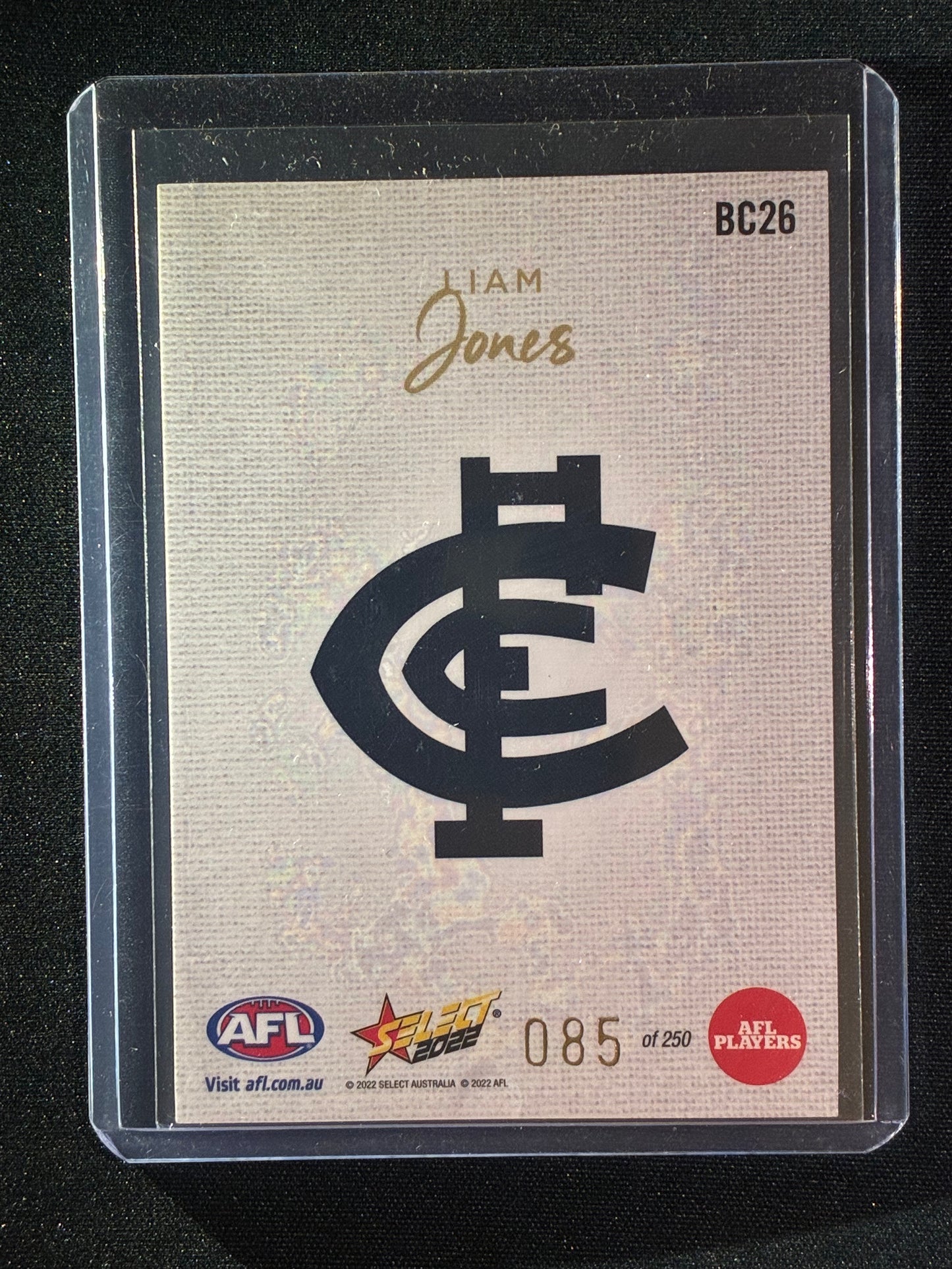 2022 Footy Stars LIAM JONES Blank Canvas 85/250