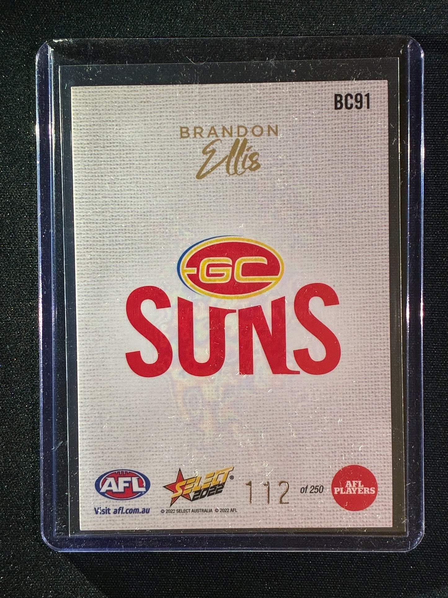 2022 Footy Stars BRANDON ELLIS Blank Canvas 112/250