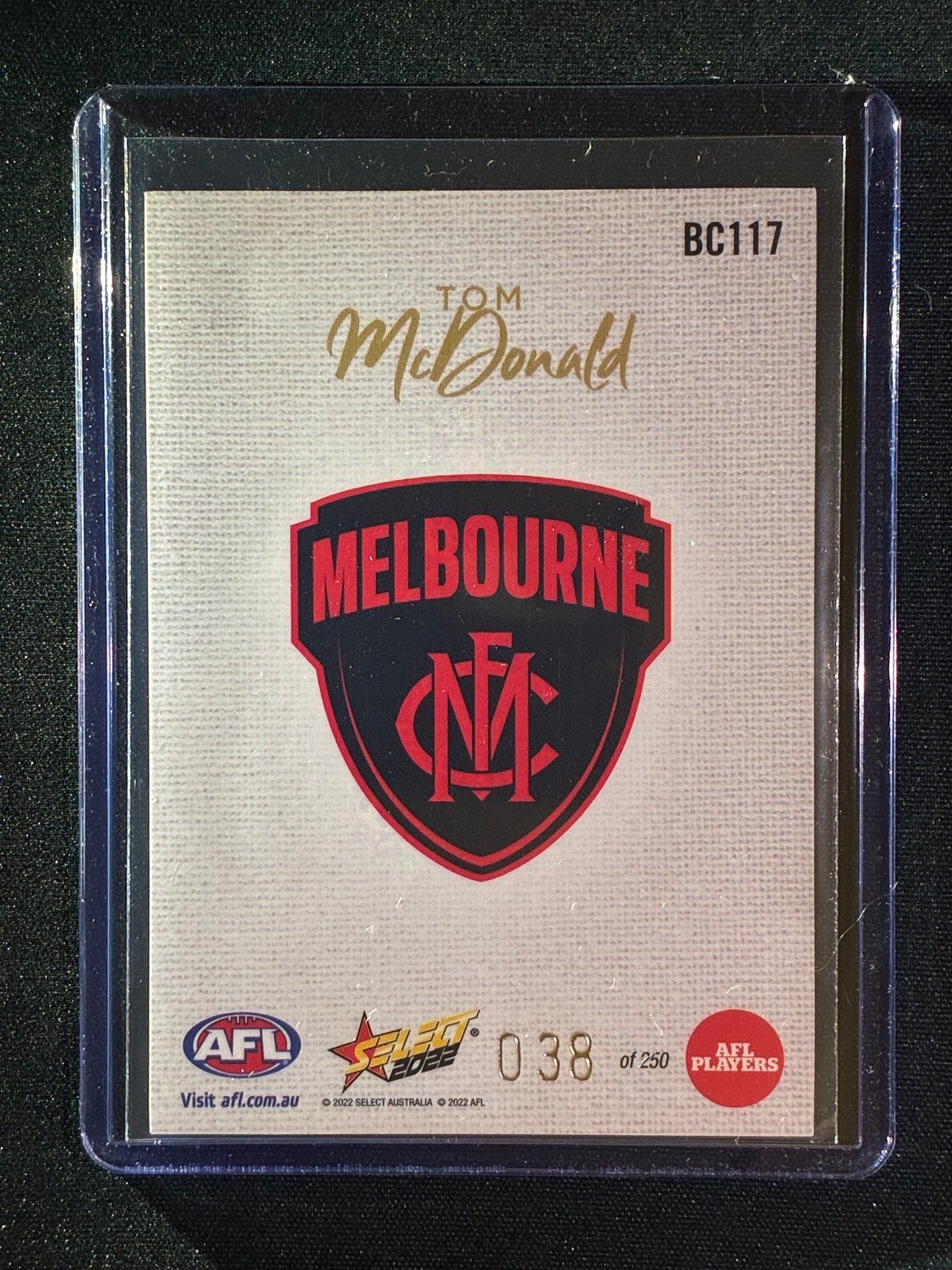 2022 Footy Stars TOM MCDONALD Blank Canvas 38/250
