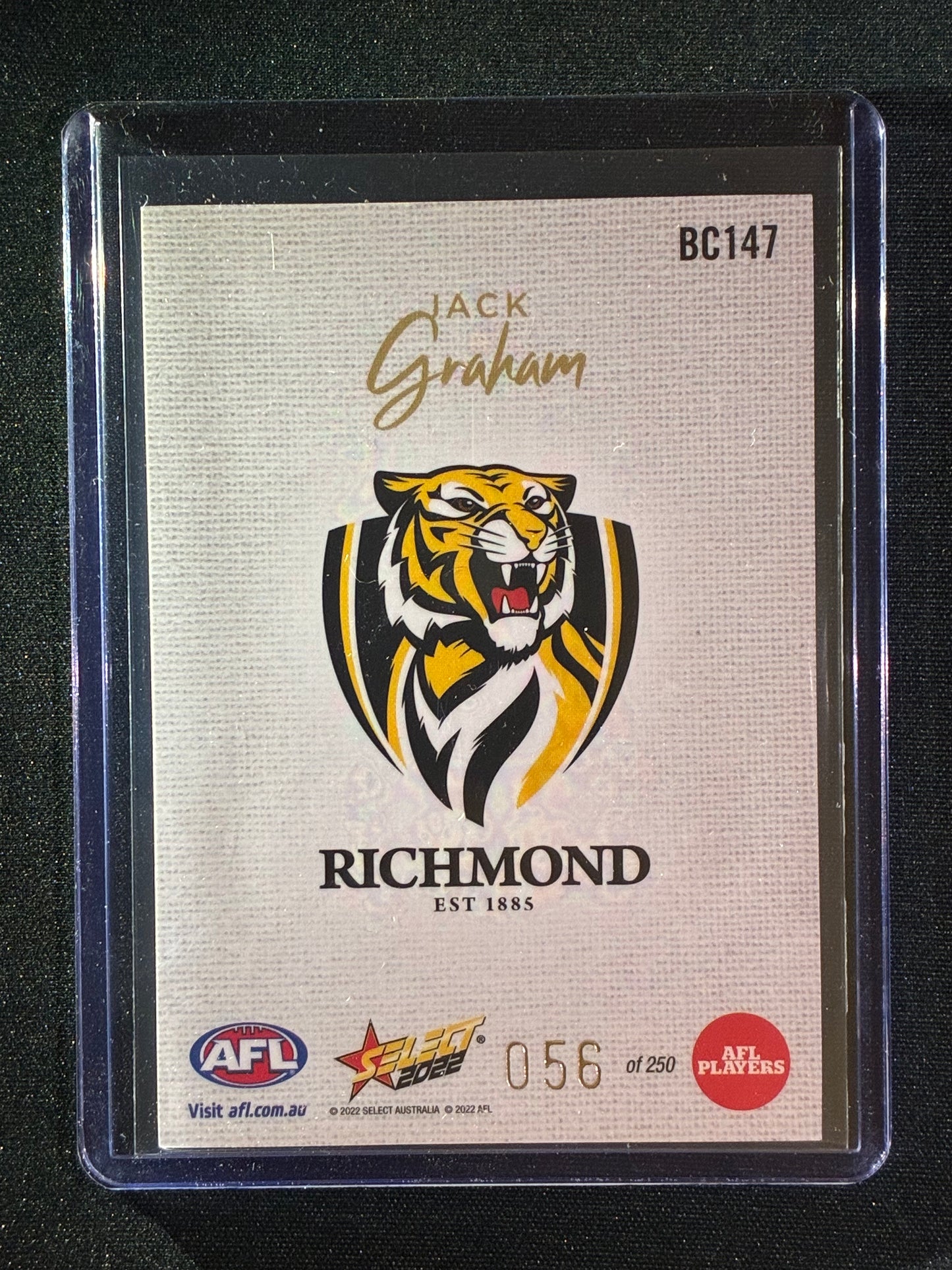 2022 Footy Stars JACK GRAHAM Blank Canvas 56/250