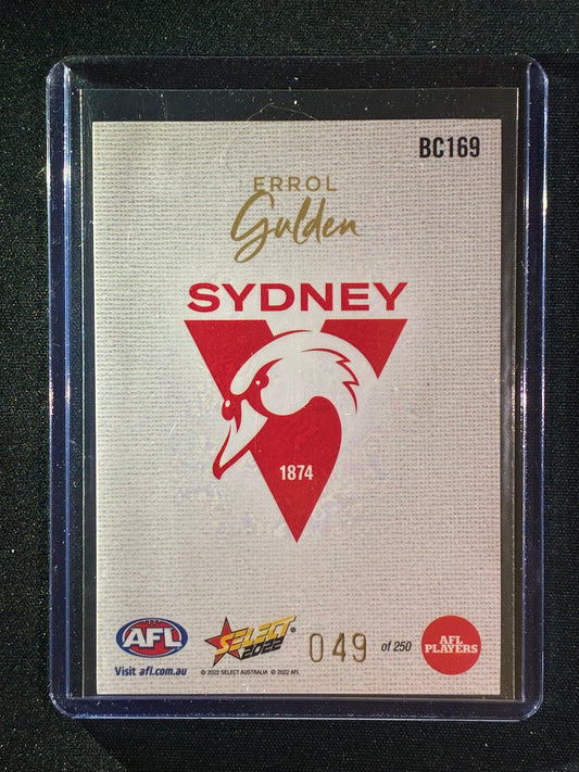 2022 Footy Stars ERROL GULDEN Blank Canvas 49/250
