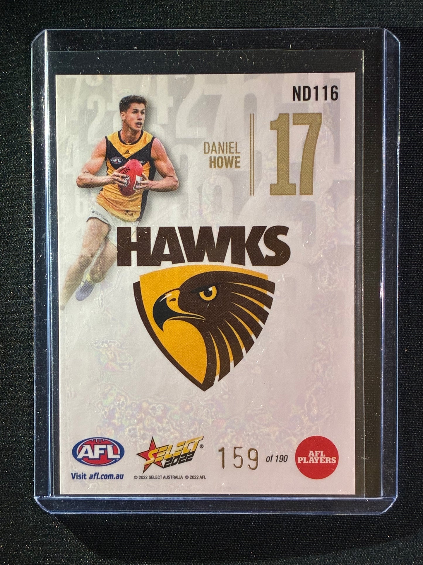 2022 Footy Stars DANIEL HOWE Numbers Daylight 159/190