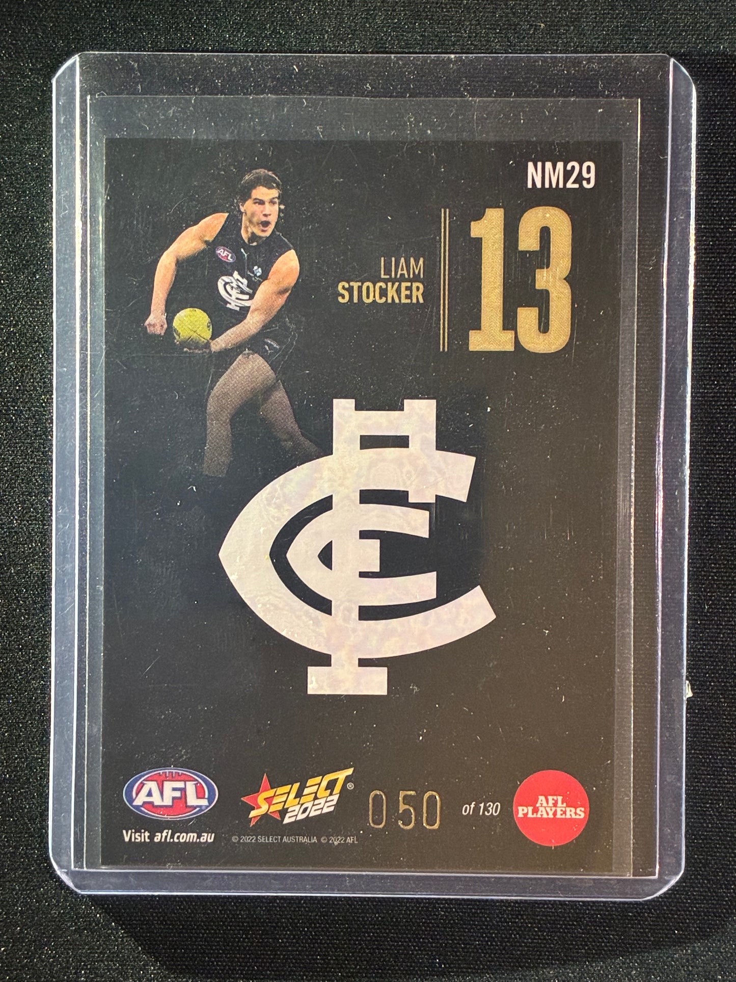 2022 Footy Stars LIAM STOCKER Numbers Midnight 50/130