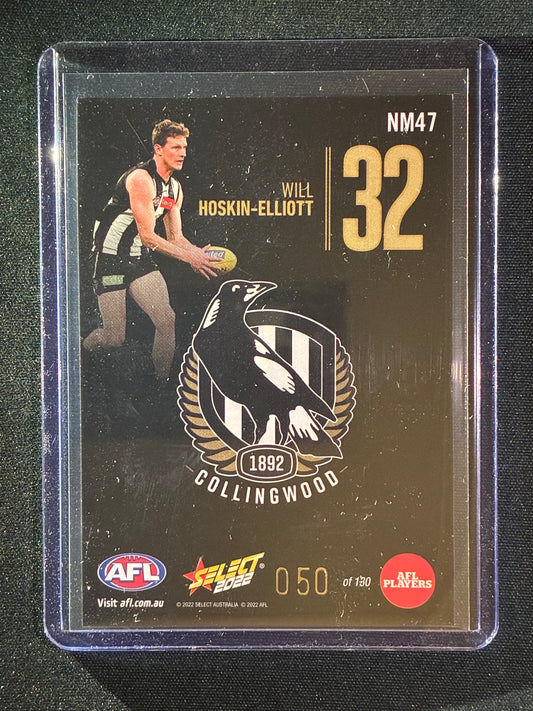 2022 Footy Stars WILL HOSKIN-ELLIOTT Numbers Midnight 50/130