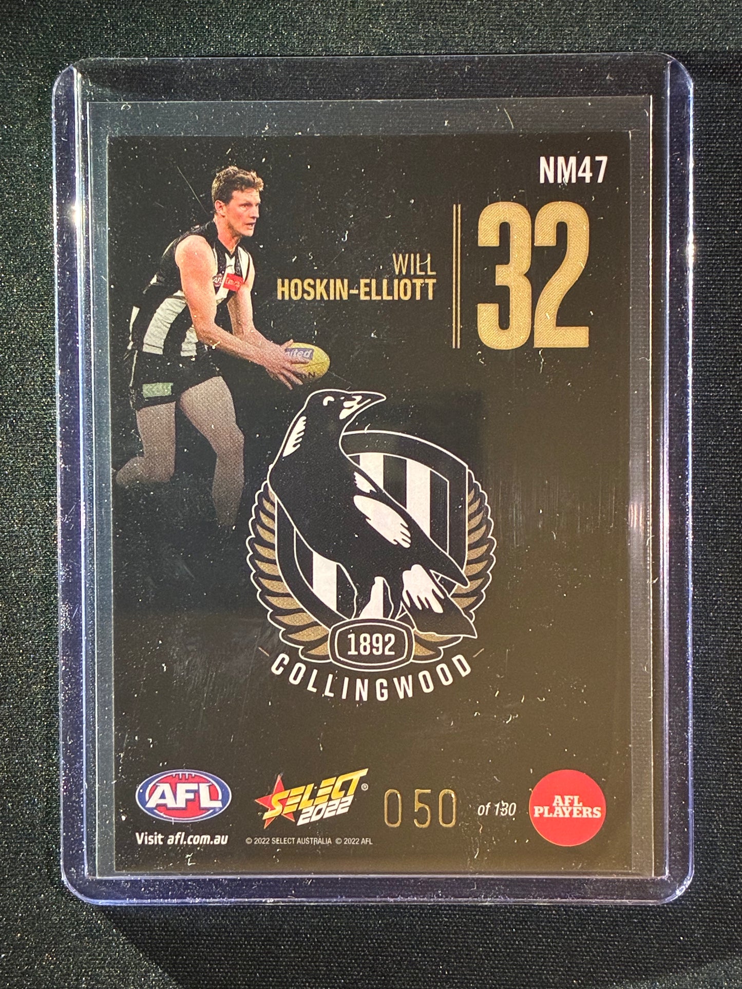 2022 Footy Stars WILL HOSKIN-ELLIOTT Numbers Midnight 50/130