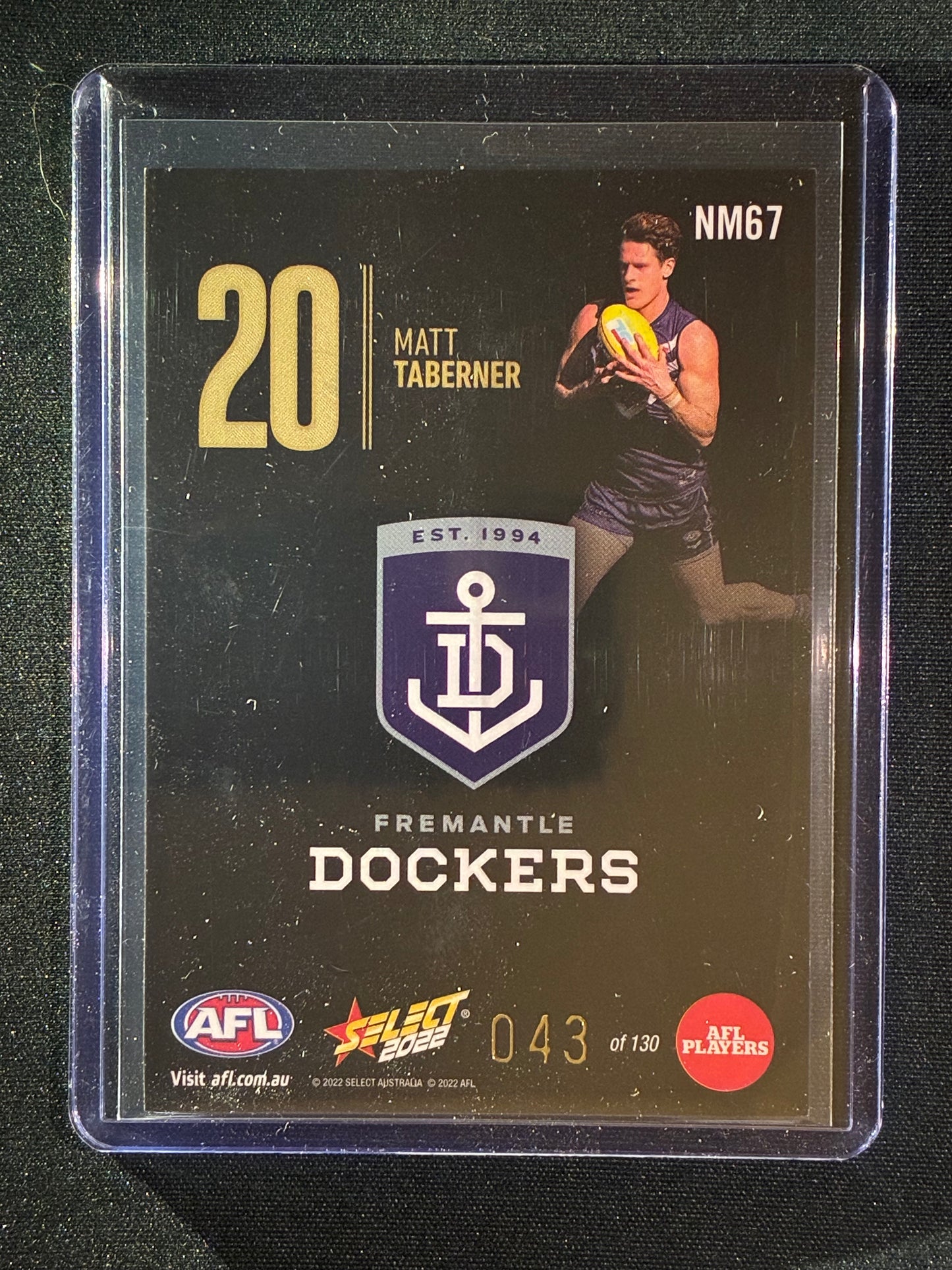 2022 Footy Stars MATT TABERNER Numbers Midnight 43/130