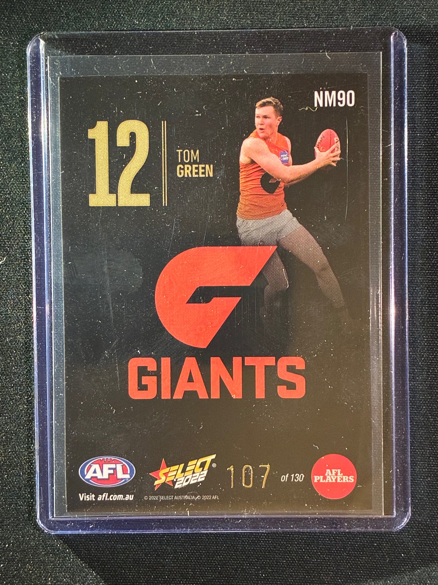 2022 Footy Stars TOM GREEN Numbers Midnight 107/130