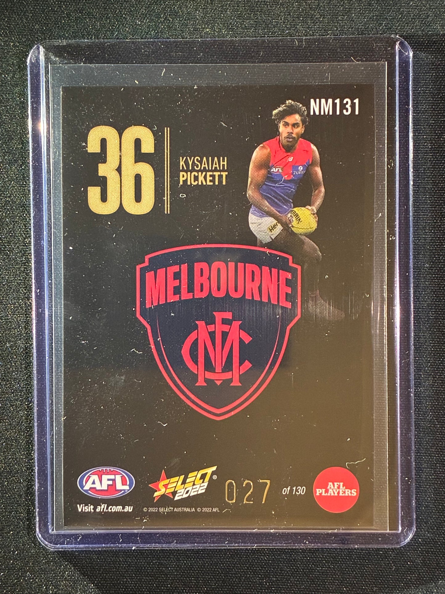 2022 Footy Stars KYSAIAH PICKETT Numbers Midnight 27/130