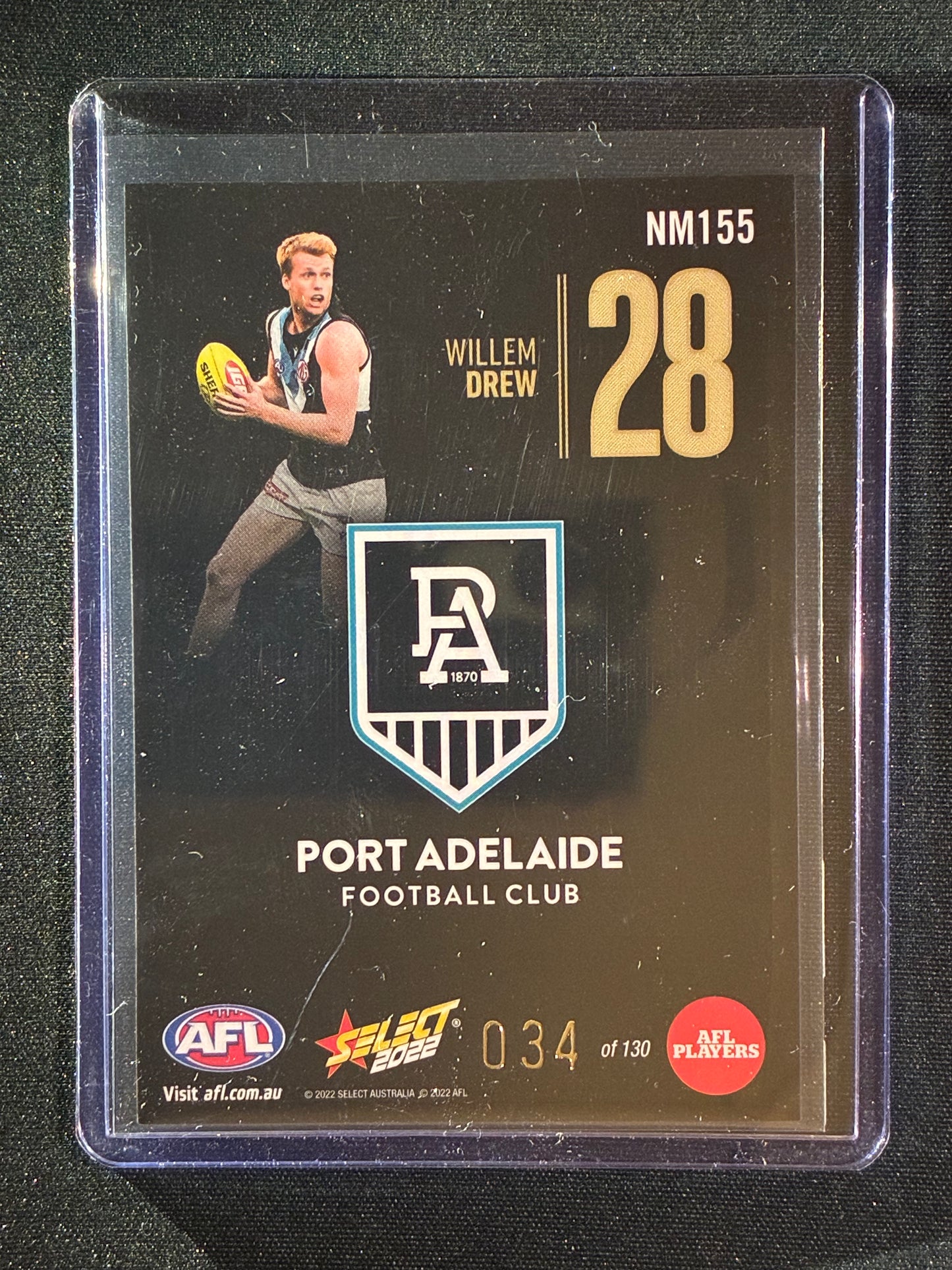 2022 Footy Stars WILLEM DREW Numbers Midnight 34/130