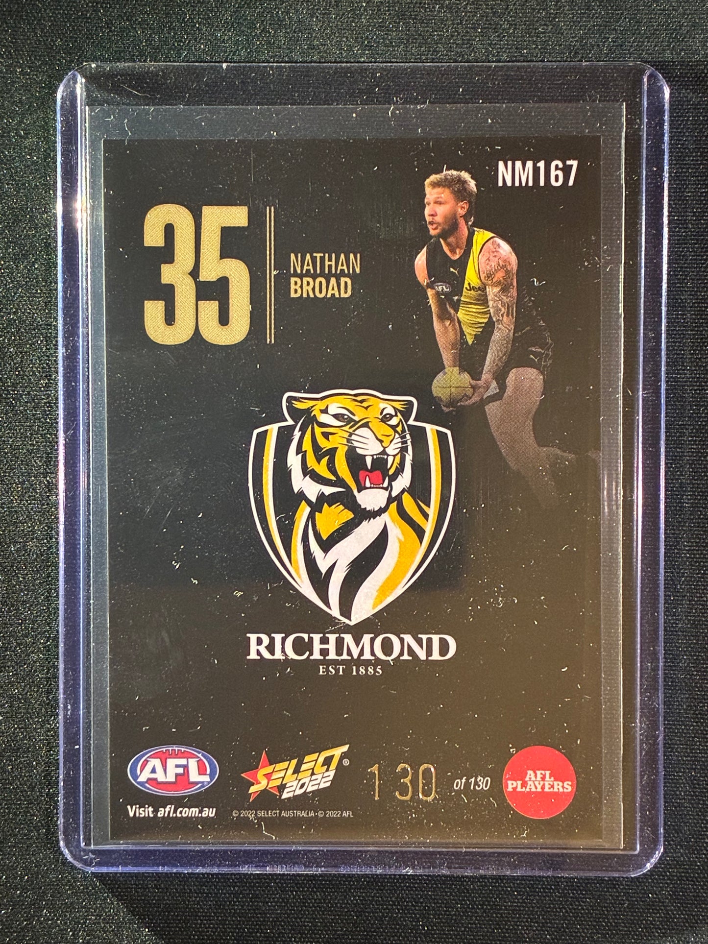 2022 Footy Stars NATHAN BROAD Numbers Midnight 130/130 1/1