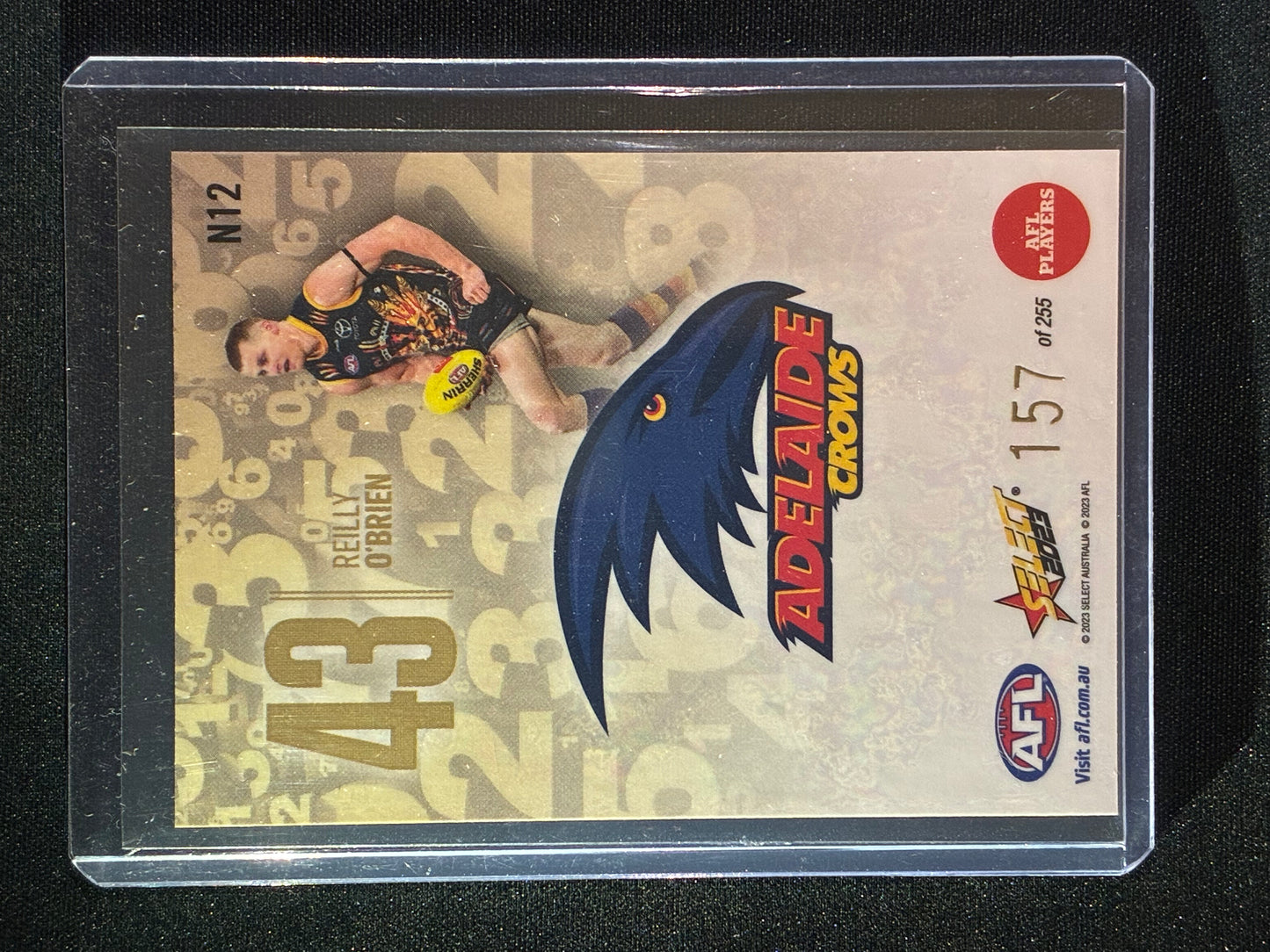 2023 Footy Stars REILLY O'BRIEN Numbers Gold 157/255