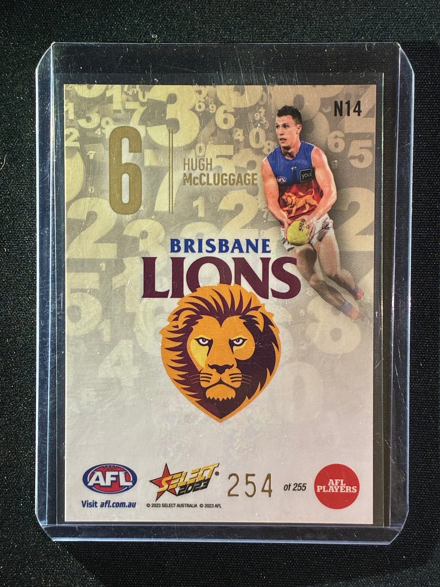 2023 Footy Stars HUGH MCCLUGGAGE Numbers Gold 254/255