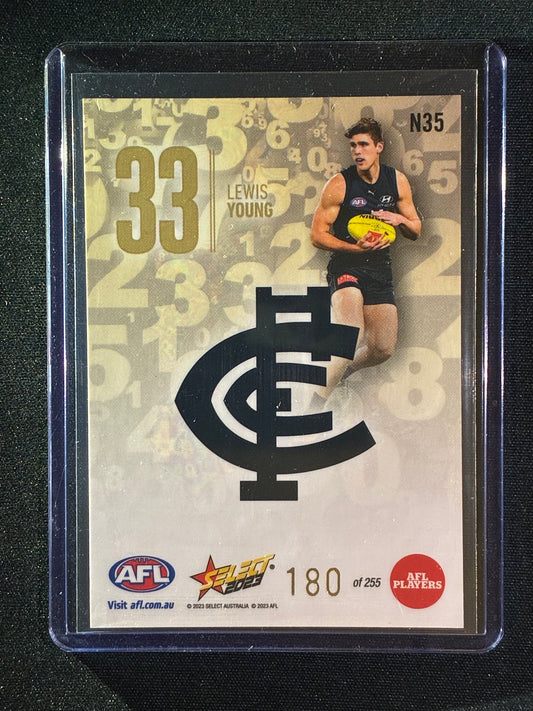 2023 Footy Stars LEWIS YOUNG Numbers Gold 180/255