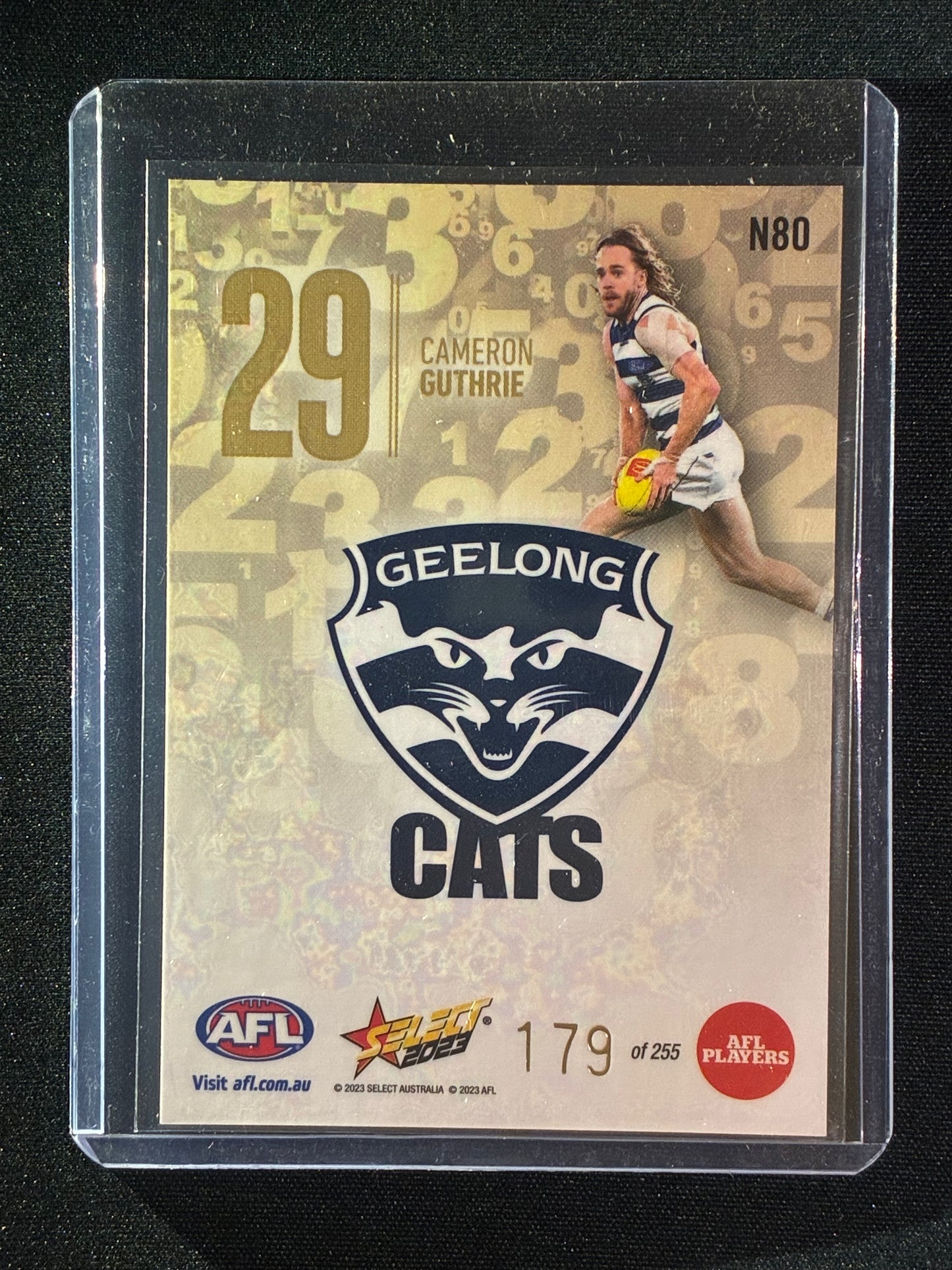 2023 Footy Stars CAMERON GUTHRIE Numbers Gold 179/255