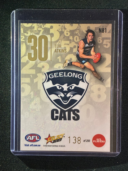 2023 Footy Stars TOM ATKINS Numbers Gold 138/255