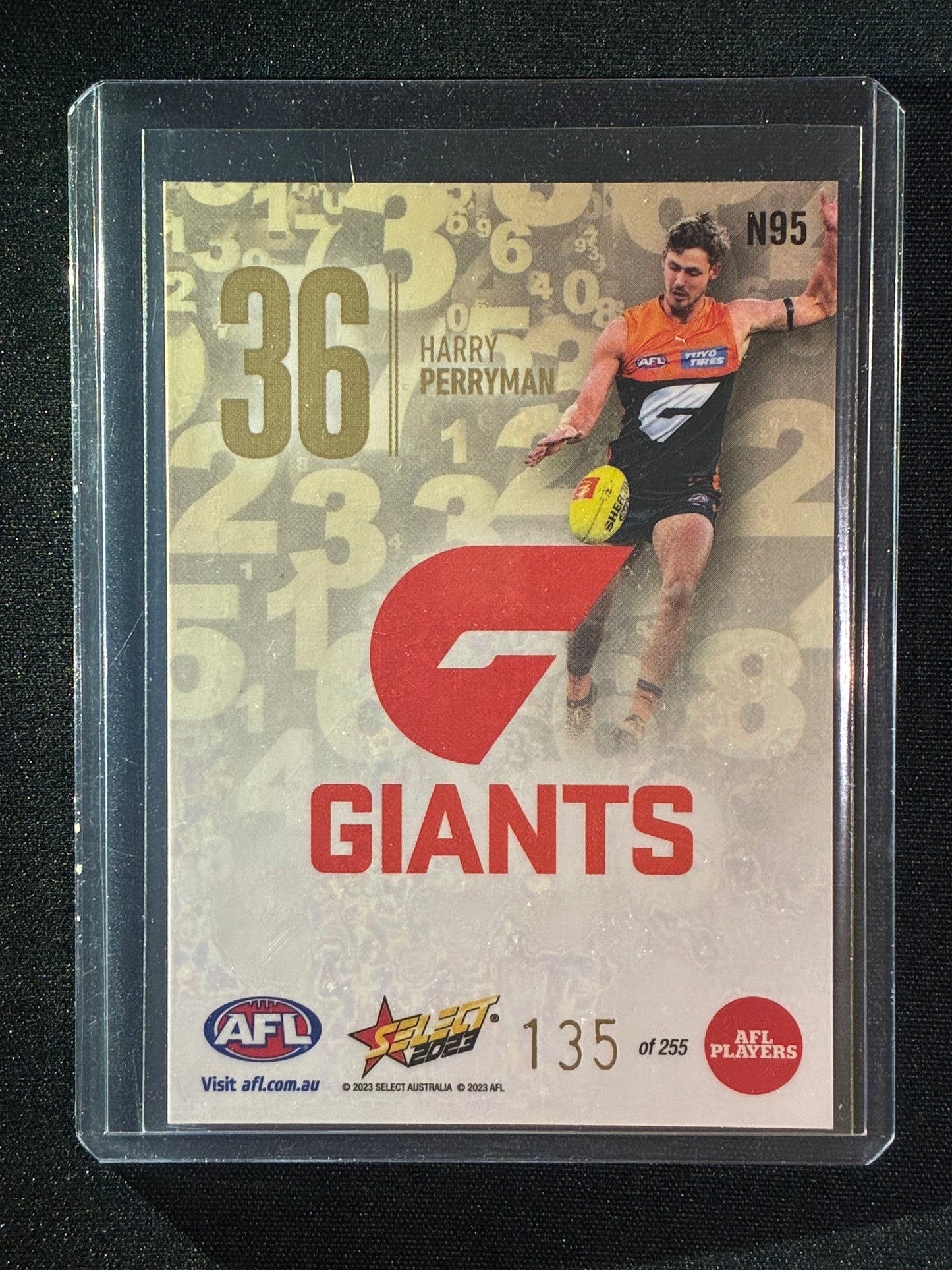2023 Footy Stars HARRY PERRYMAN Numbers Gold 135/255