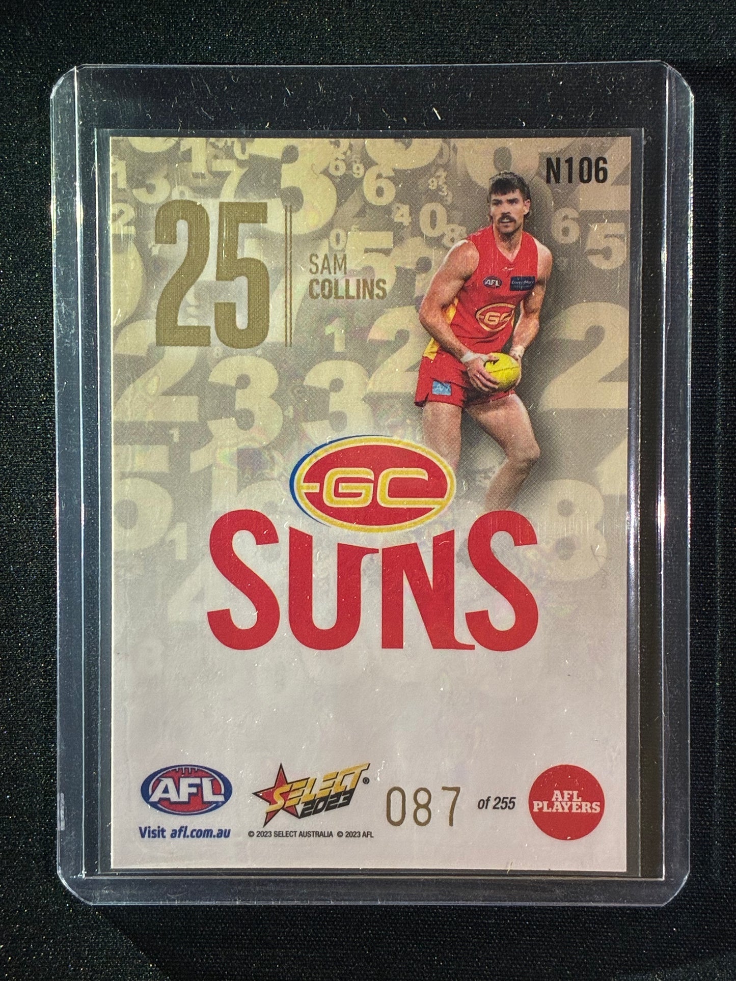 2023 Footy Stars SAM COLLINS Numbers Gold 87/255