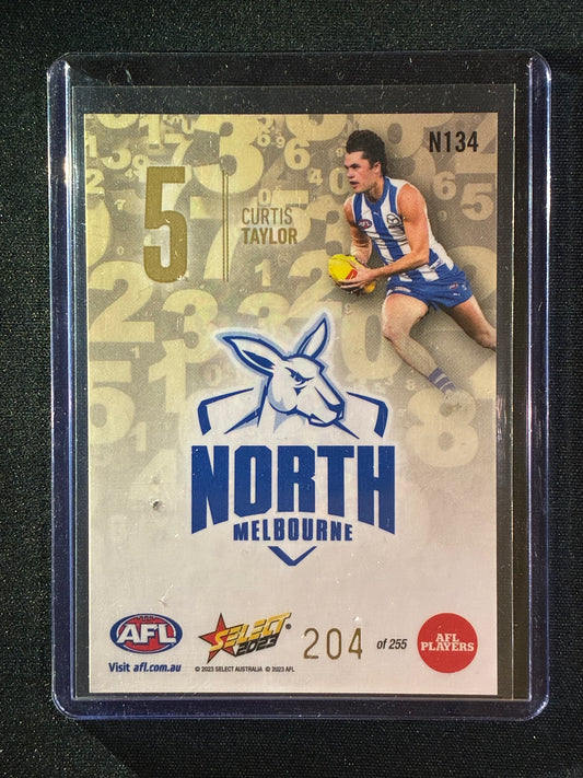 2023 Footy Stars CURTIS TAYLOR Numbers Gold 204/255